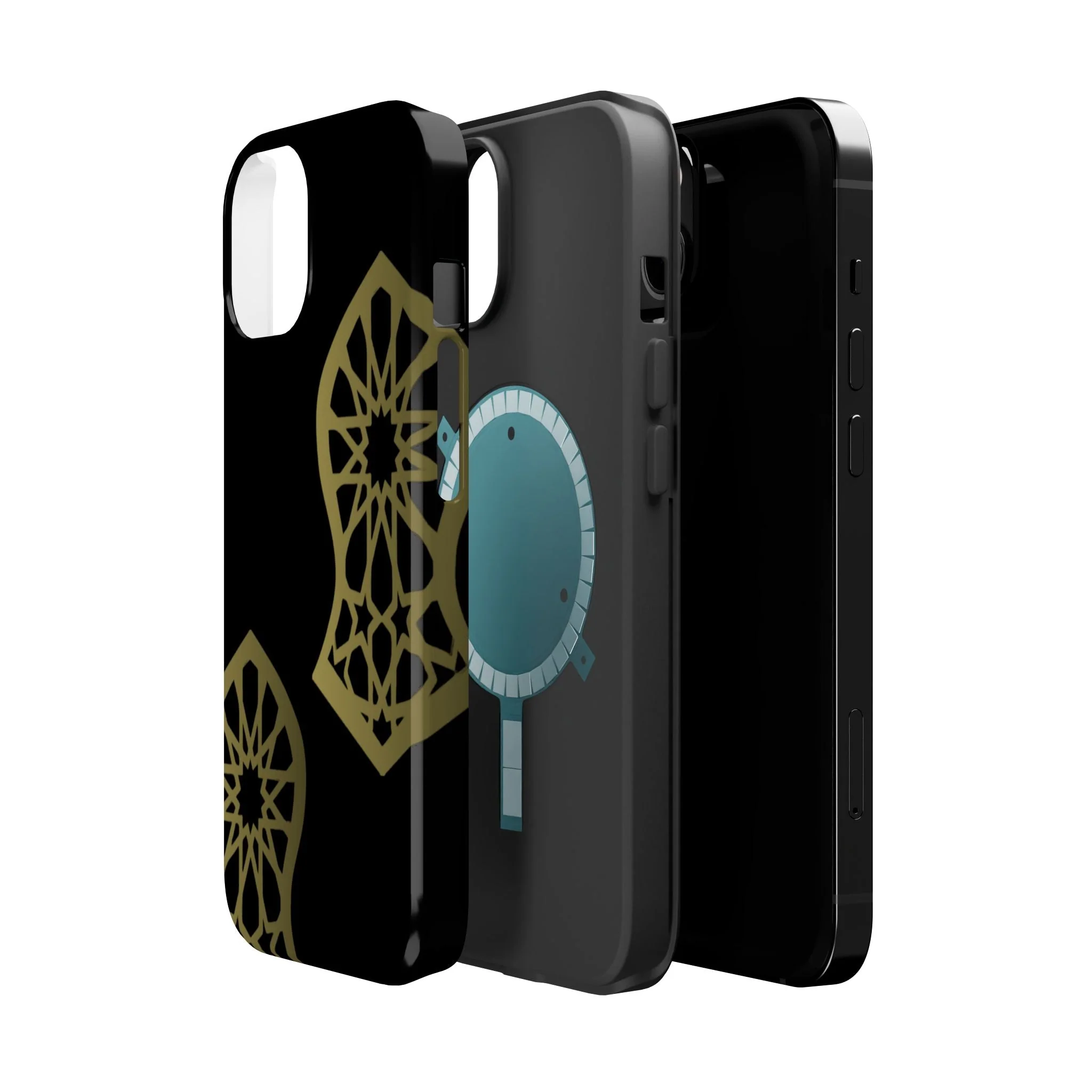 Grey and Gold Sandala Design Iphone Magnetic Tough Cases - Image 28