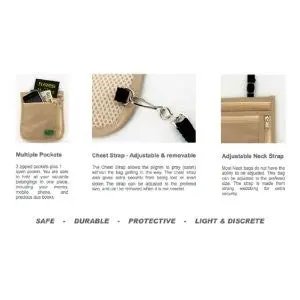 Hajj Safe - Hajj & Umrah Travel Neck Bag for Women Muslim Pilgrimage Bag Passport Money Cell phone Purse - Image 4