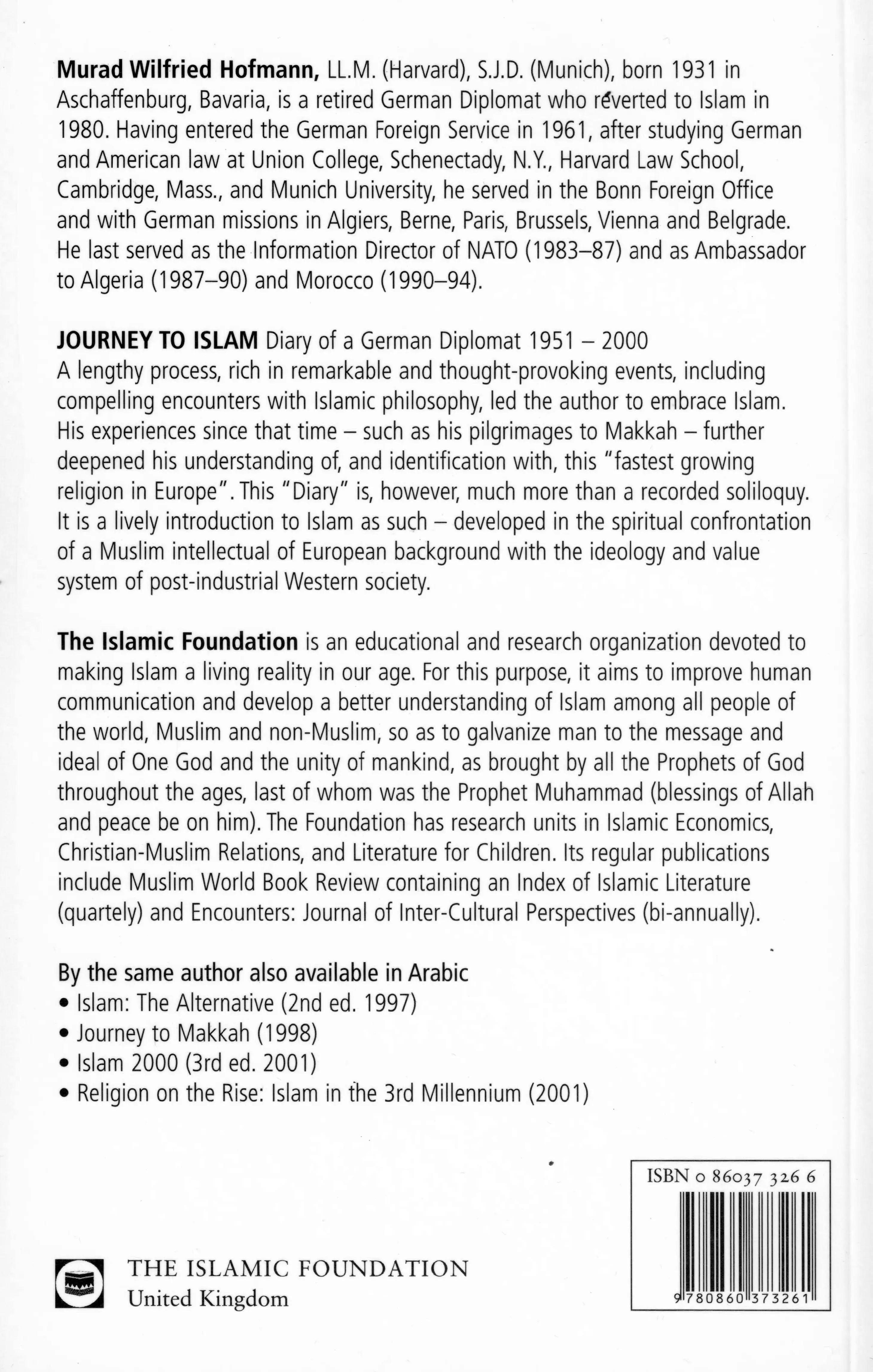 Journey to Islam: Diary of German Diplomat 1951-2000 - Image 4