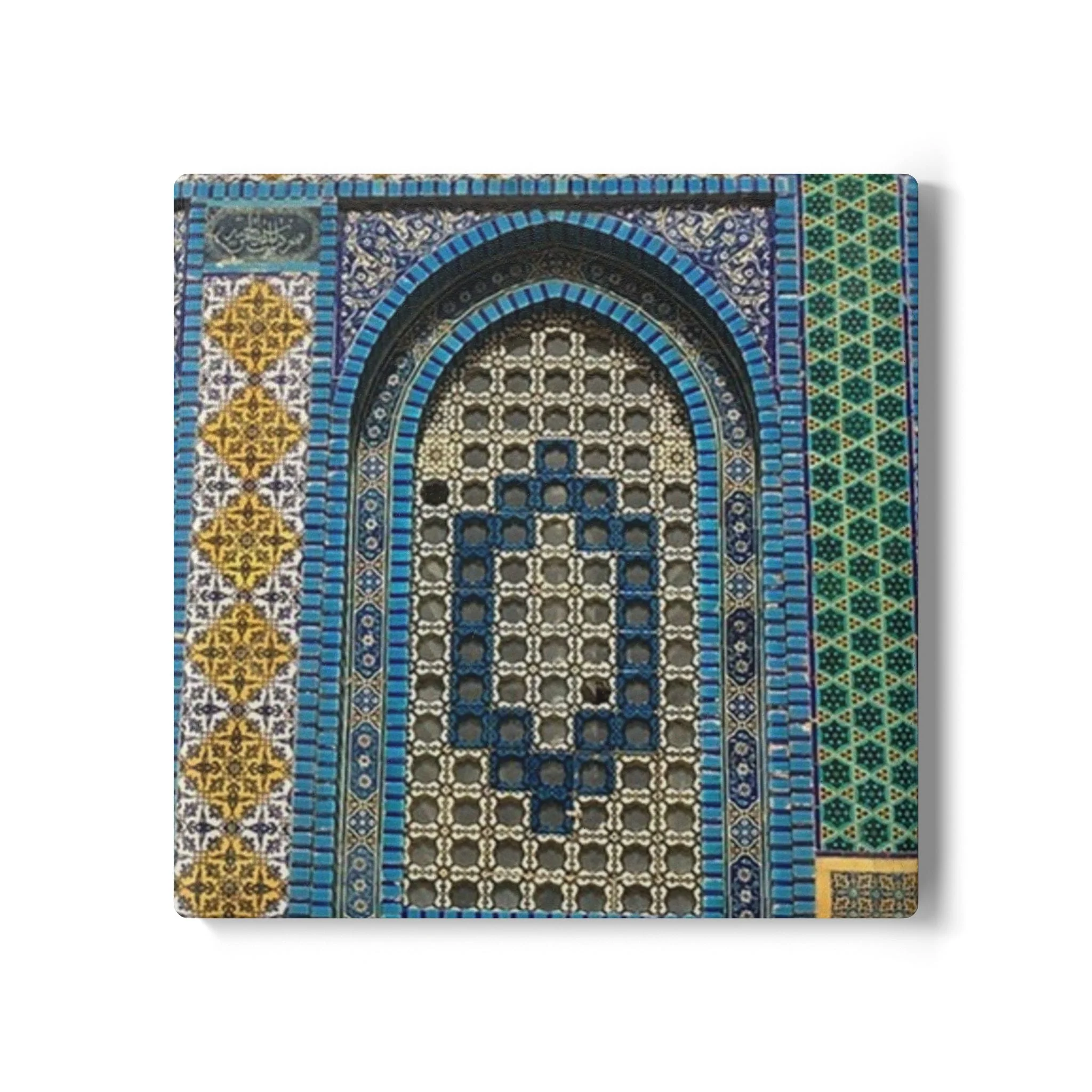 Masjid Al-Aqsa Pattern Ceramic Coaster, Stylish Drinkware, Home Decor, Gift for Housewarming, Coffee Table Accessory - Image 2