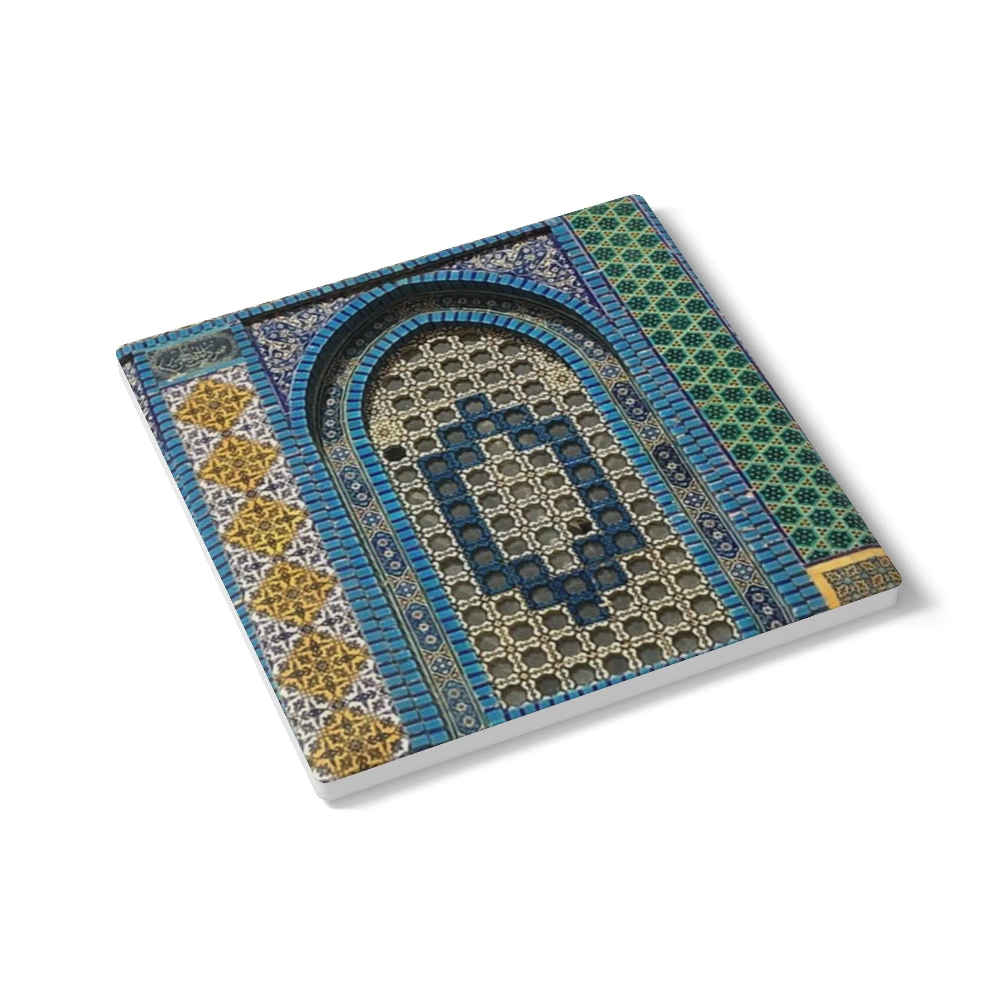 Masjid Al-Aqsa Pattern Ceramic Coaster, Stylish Drinkware, Home Decor, Gift for Housewarming, Coffee Table Accessory - Image 7