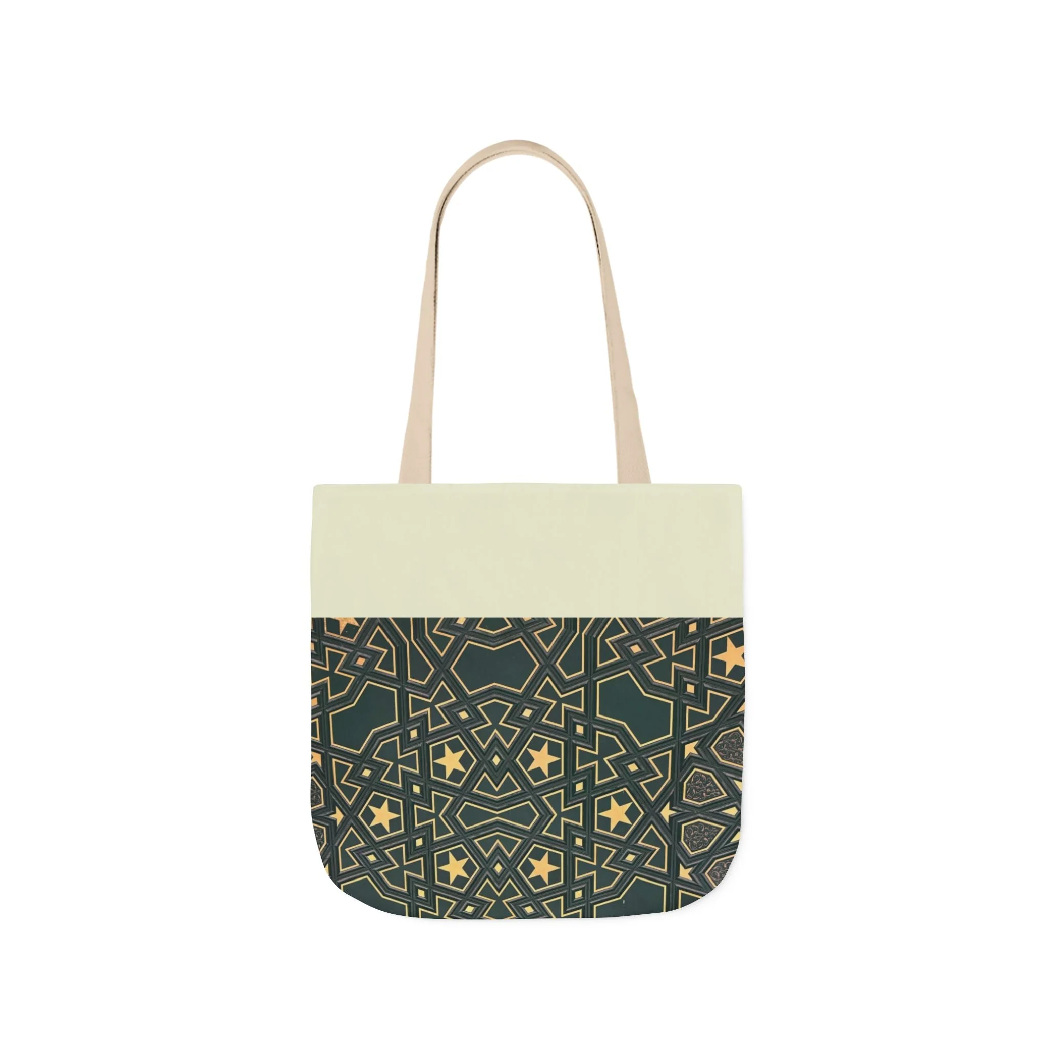 Masjid Al Haram Door Canvas Tote Bag, 2-Color Straps - Image 5