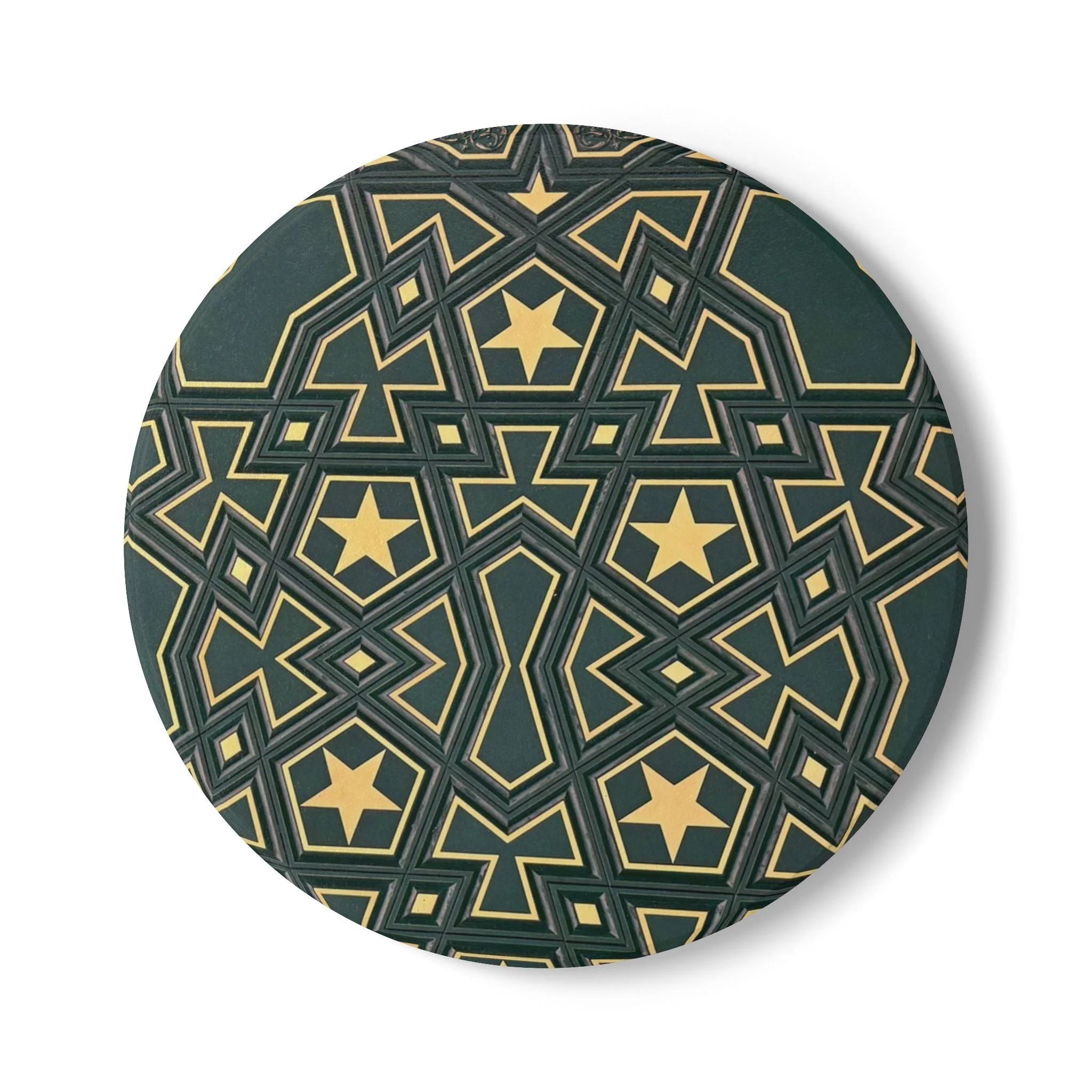 Masjid Al-Haram Pattern Ceramic Coaster, Stylish Drinkware, Home Decor, Gift for Housewarming, Coffee Table Accessory