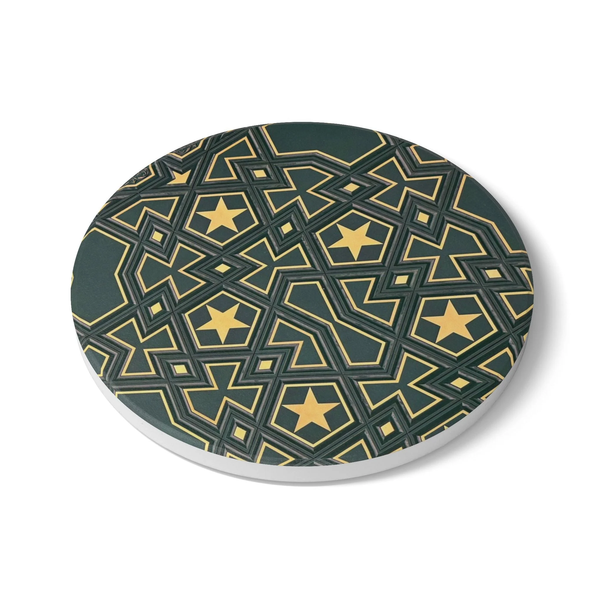 Masjid Al-Haram Pattern Ceramic Coaster, Stylish Drinkware, Home Decor, Gift for Housewarming, Coffee Table Accessory - Image 4
