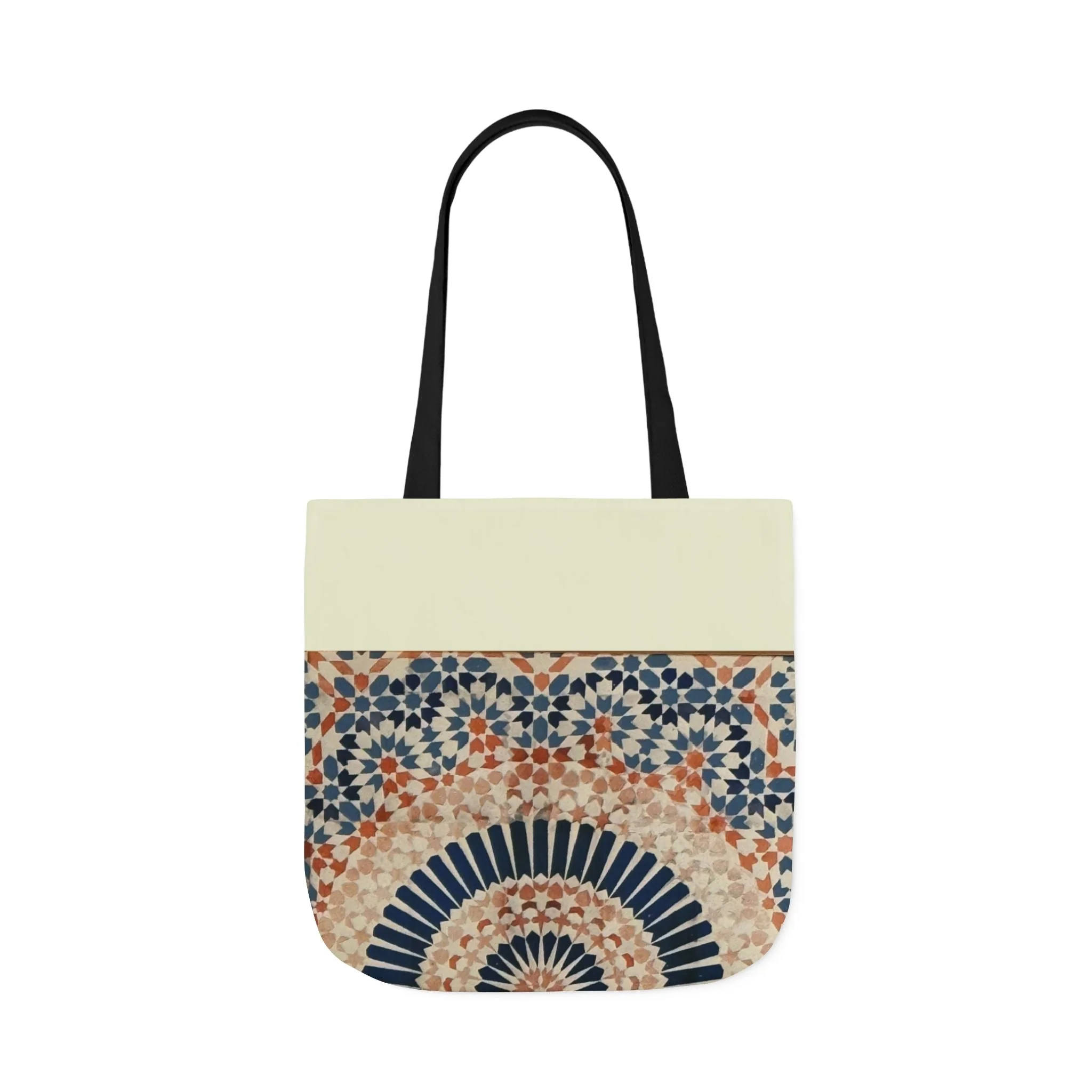 Moroccan Design Tote Bag, 3-Color Straps - Image 13