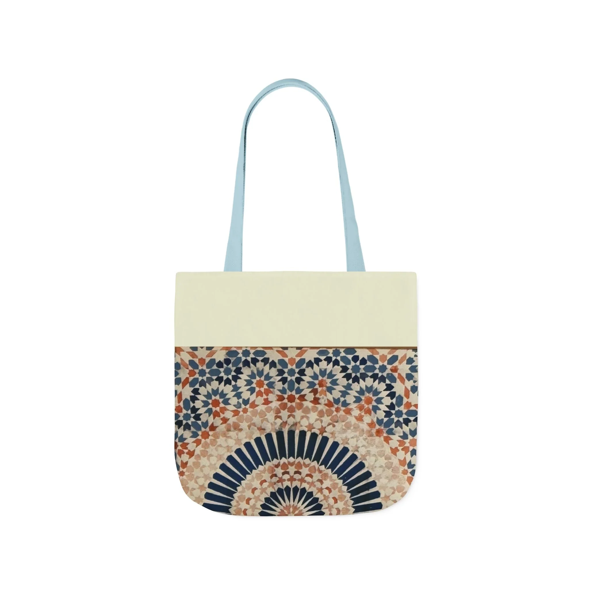 Moroccan Design Tote Bag, 3-Color Straps - Image 15