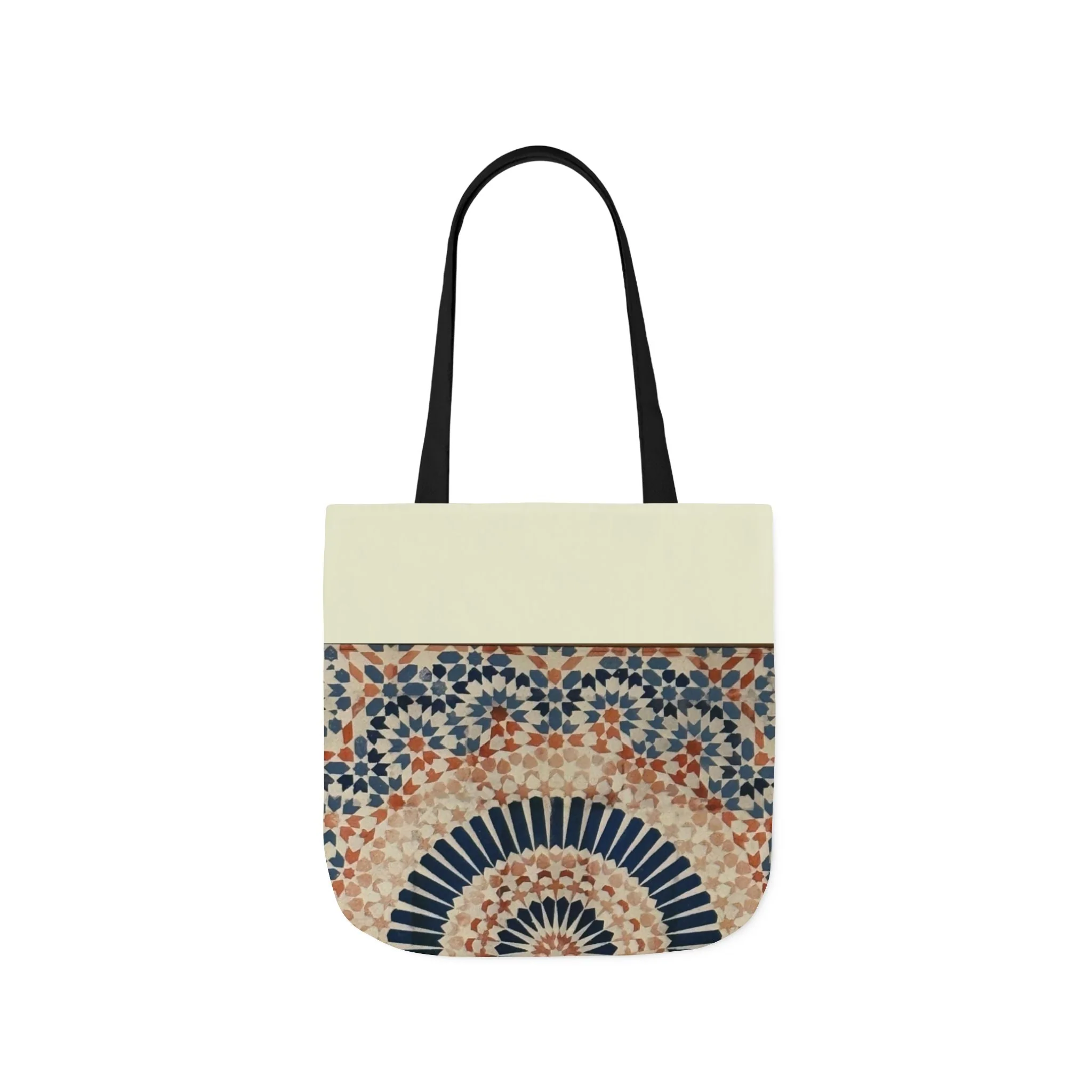 Moroccan Design Tote Bag, 3-Color Straps - Image 2