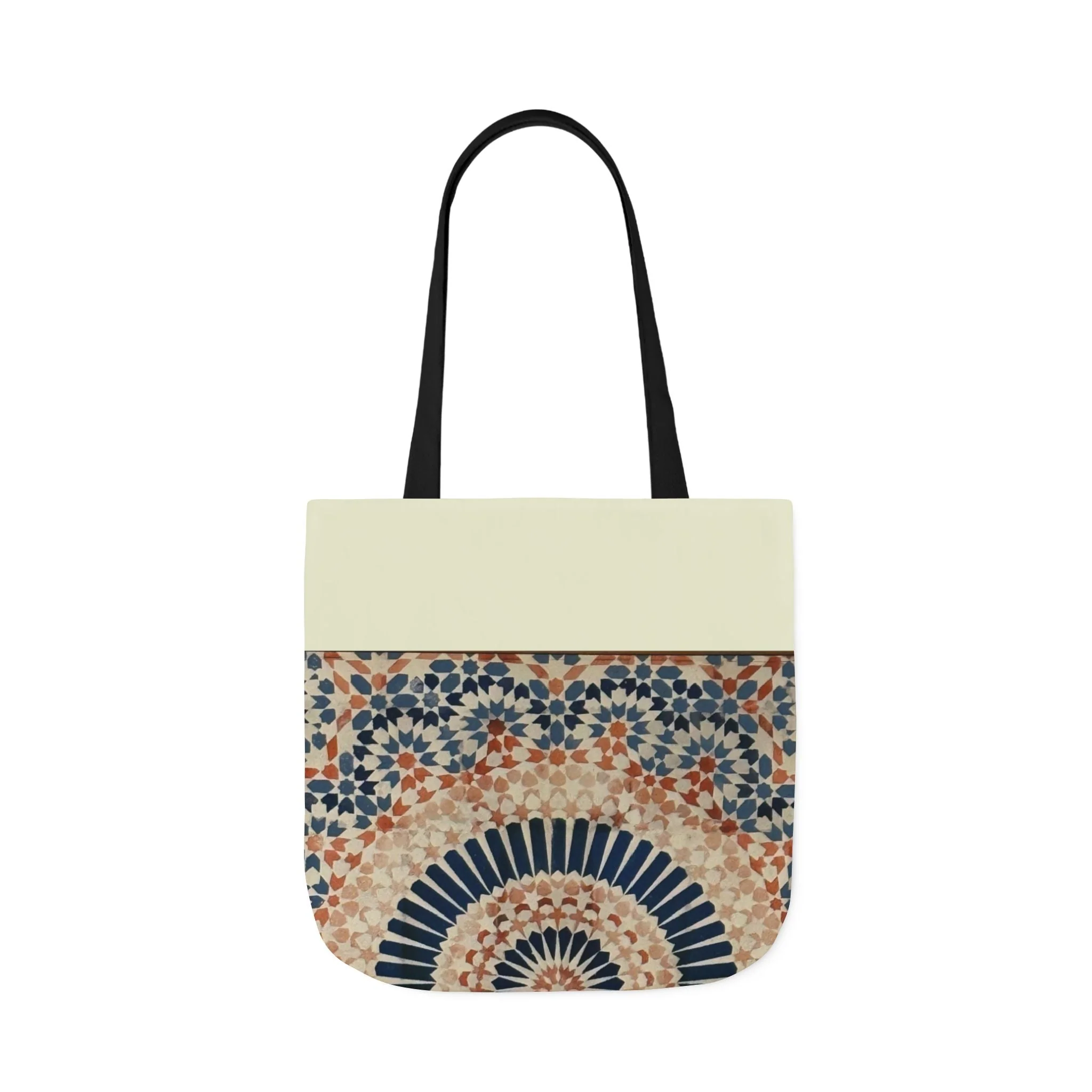 Moroccan Design Tote Bag, 3-Color Straps - Image 4