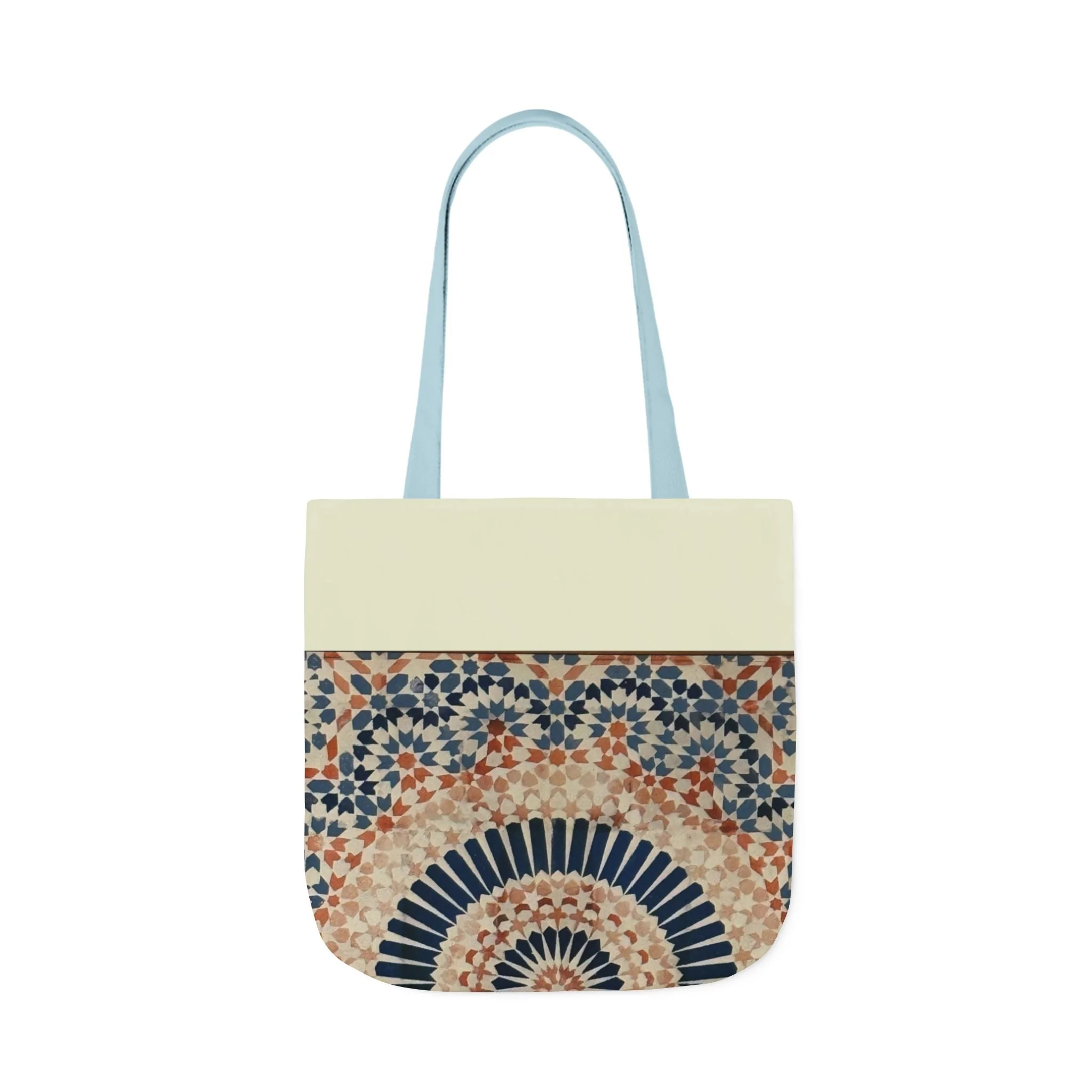 Moroccan Design Tote Bag, 3-Color Straps - Image 6