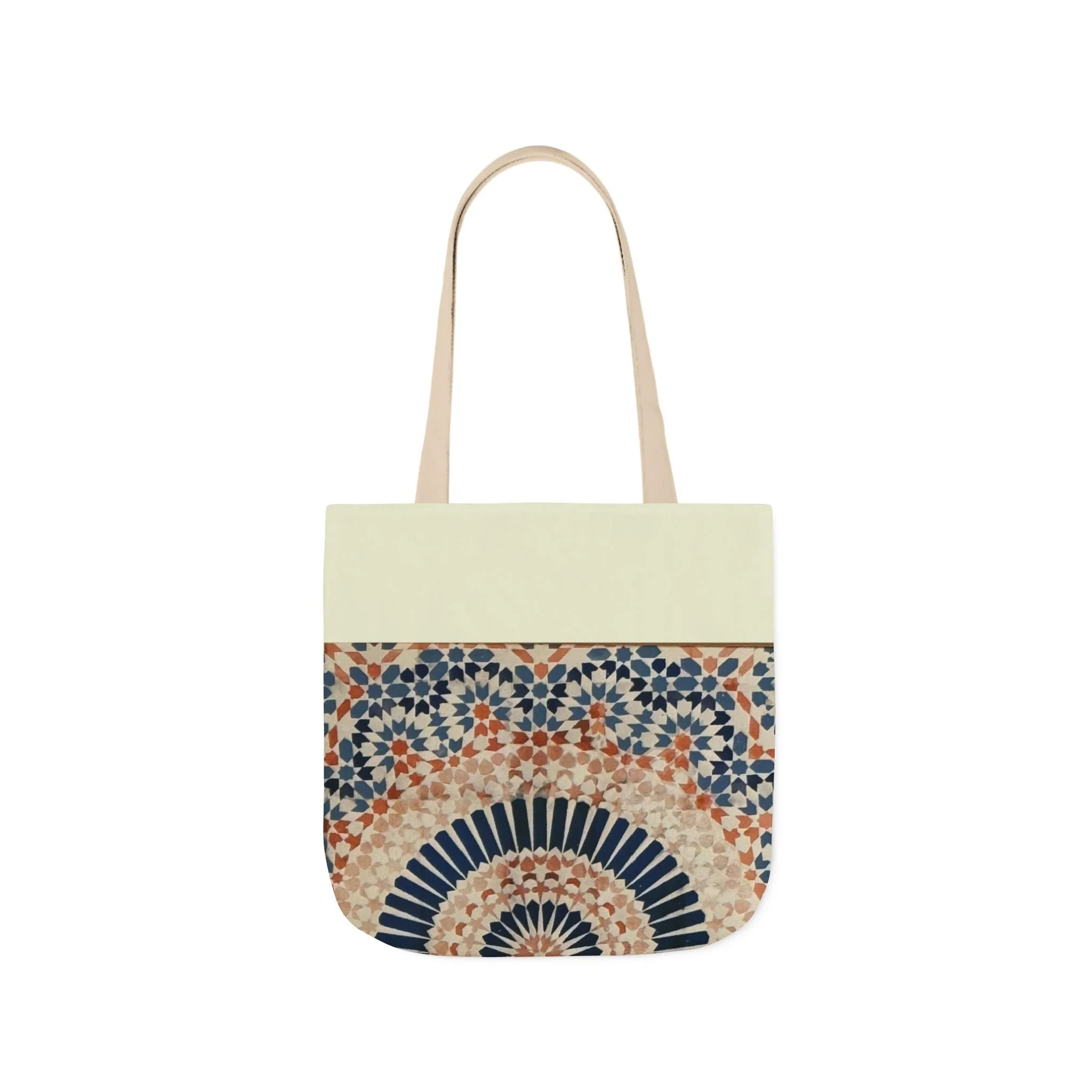 Moroccan Design Tote Bag, 3-Color Straps - Image 7