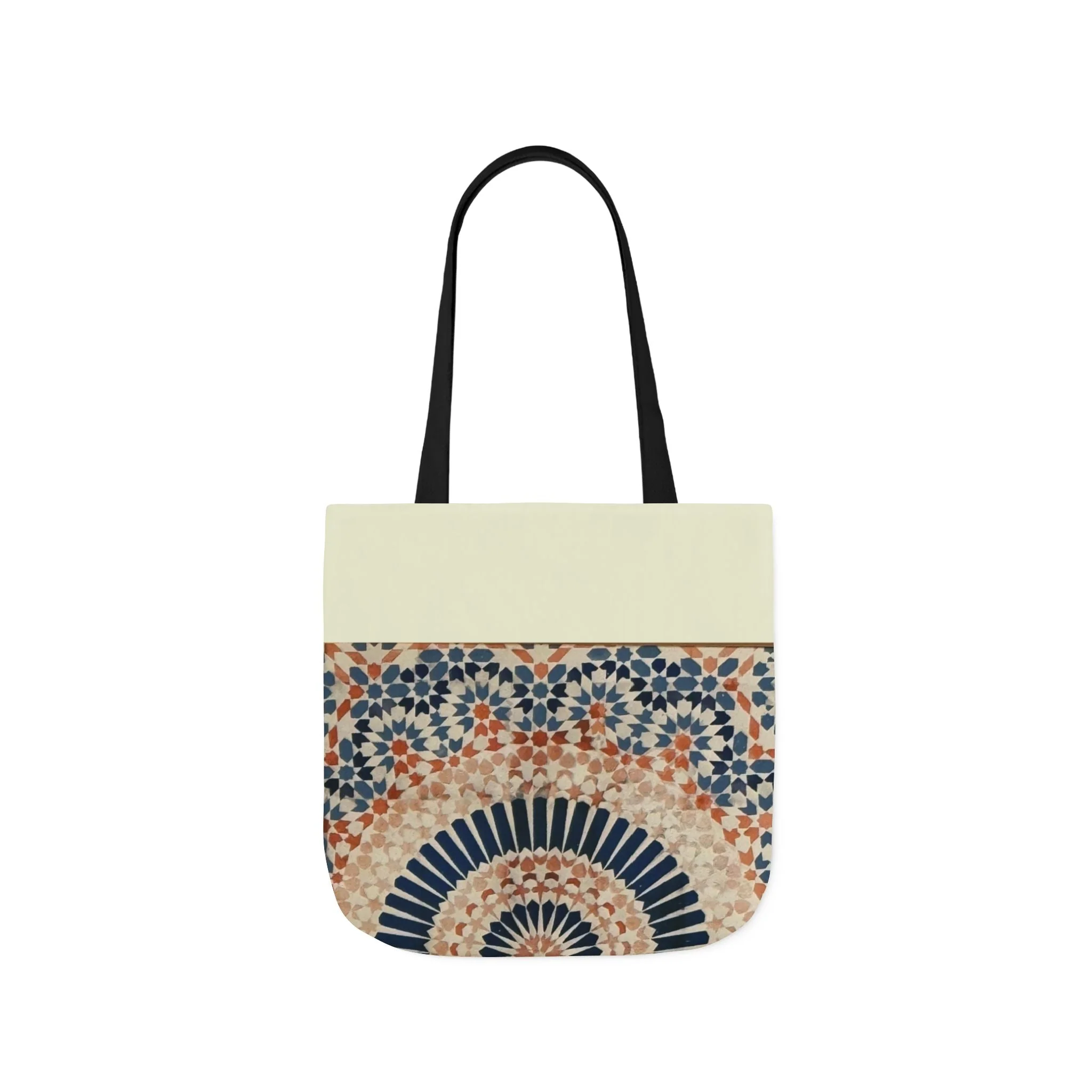 Moroccan Design Tote Bag, 3-Color Straps - Image 9