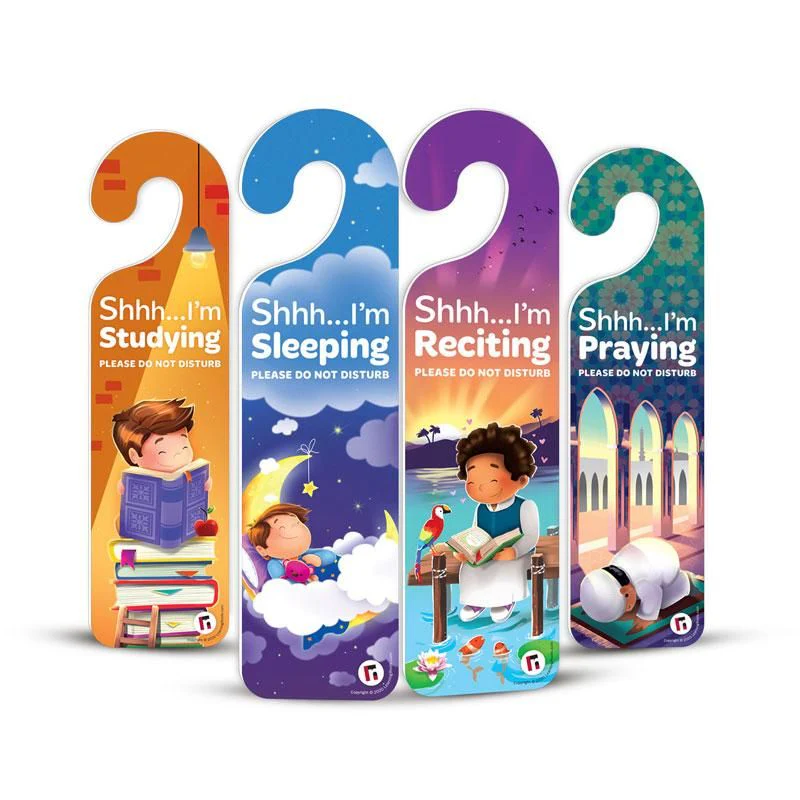 Quiet Please! Pack of 4 Do Not Disturb Signs for Boys & Girls - Image 2