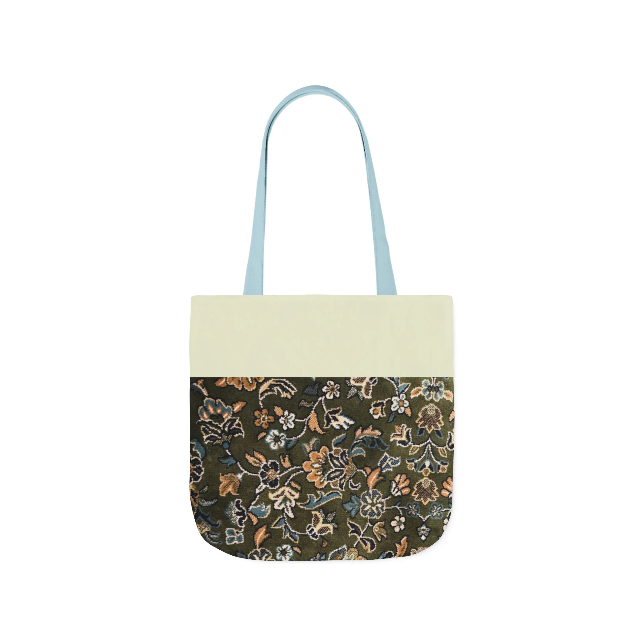Rawdah Canvas Tote Bag, 3-Color Straps - Image 3