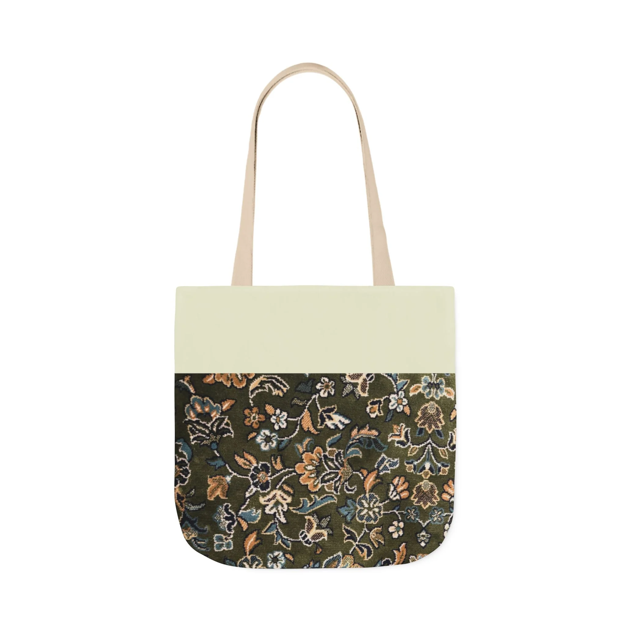 Rawdah Canvas Tote Bag, 3-Color Straps - Image 4