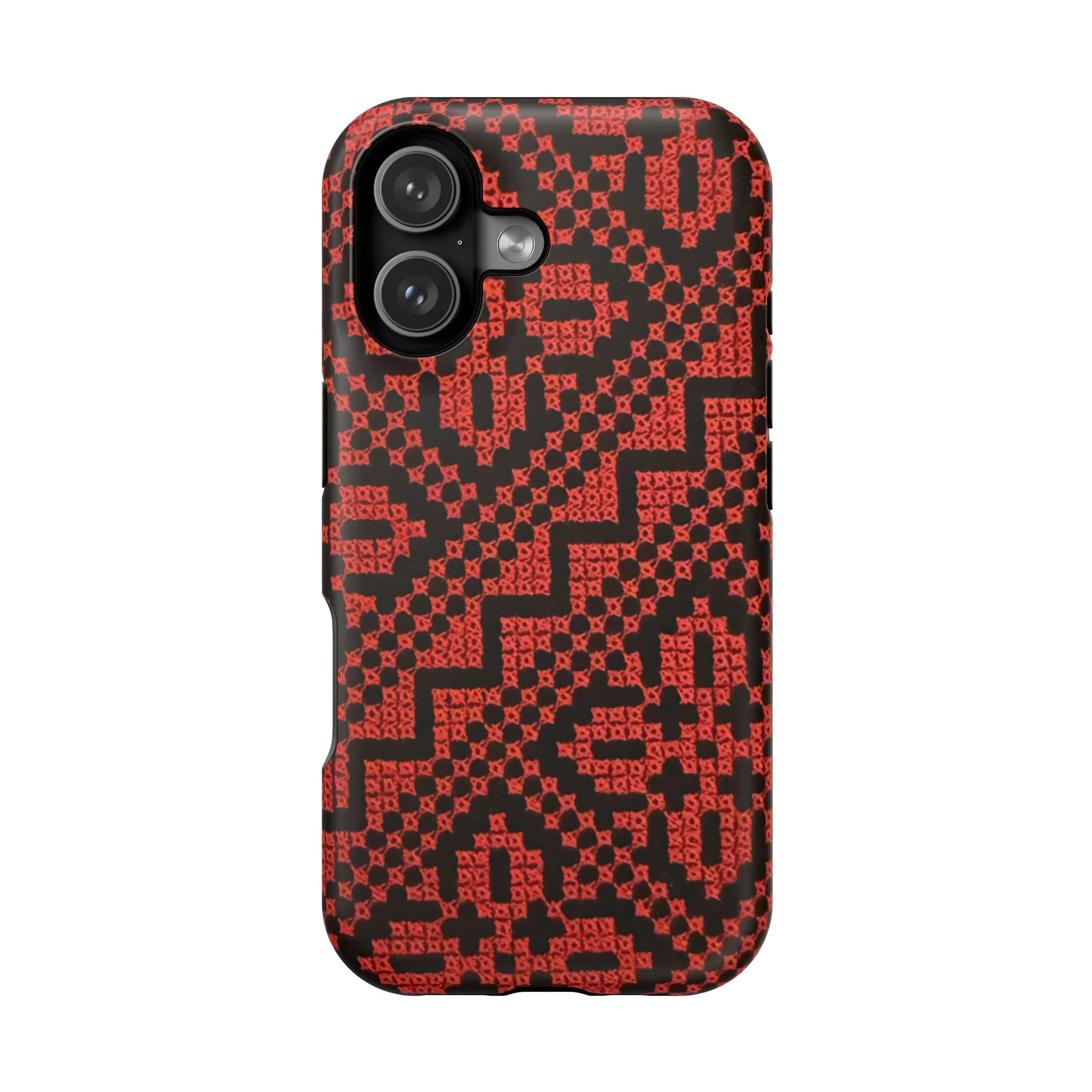 Red and Black Tatreez Design - Iphone Magnetic Tough Case - Image 19