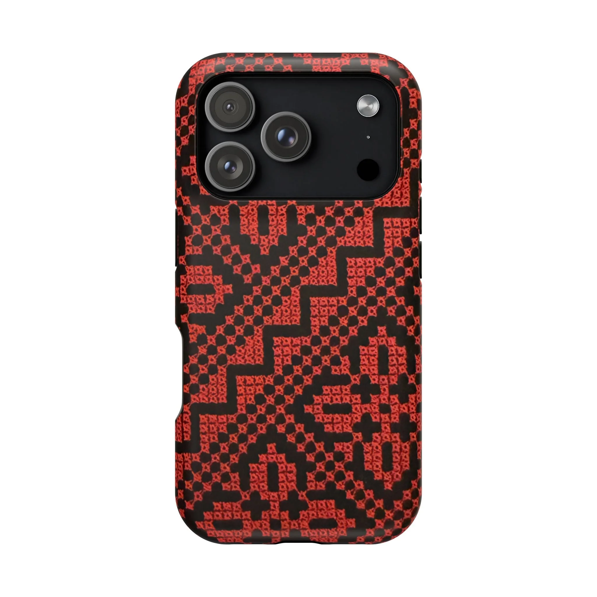 Red and Black Tatreez Design - Iphone Magnetic Tough Case - Image 23
