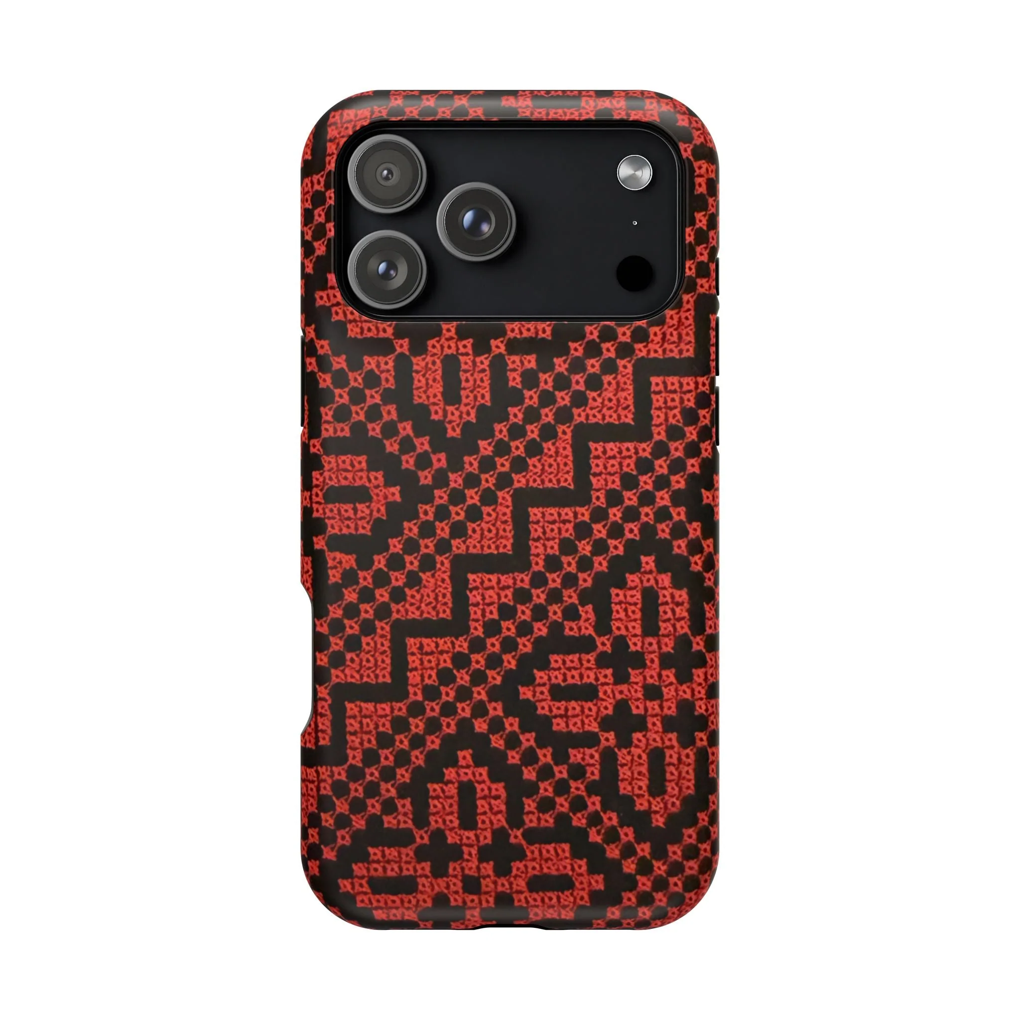 Red and Black Tatreez Design - Iphone Magnetic Tough Case - Image 24
