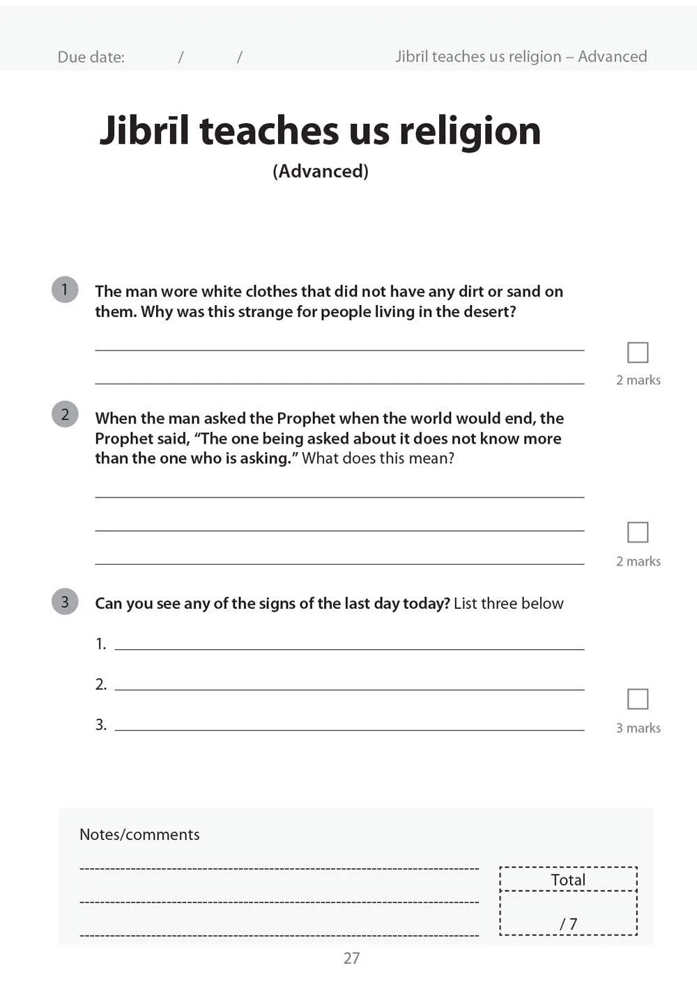 Safar Islamic Studies: Workbook 2 - Image 9