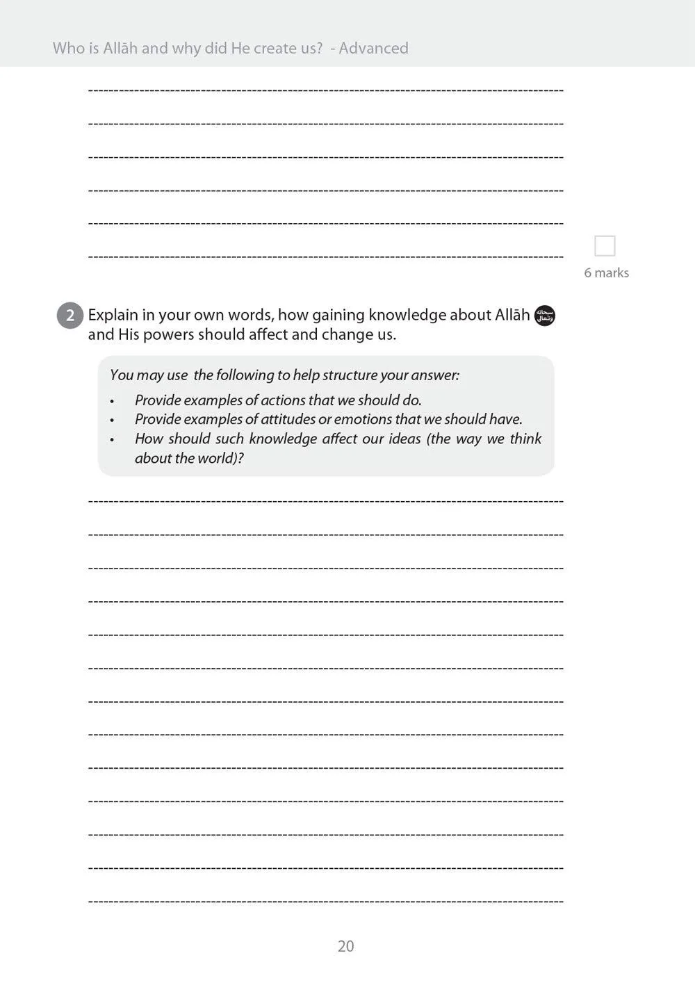 Safar Islamic Studies: Workbook 6 - Image 7
