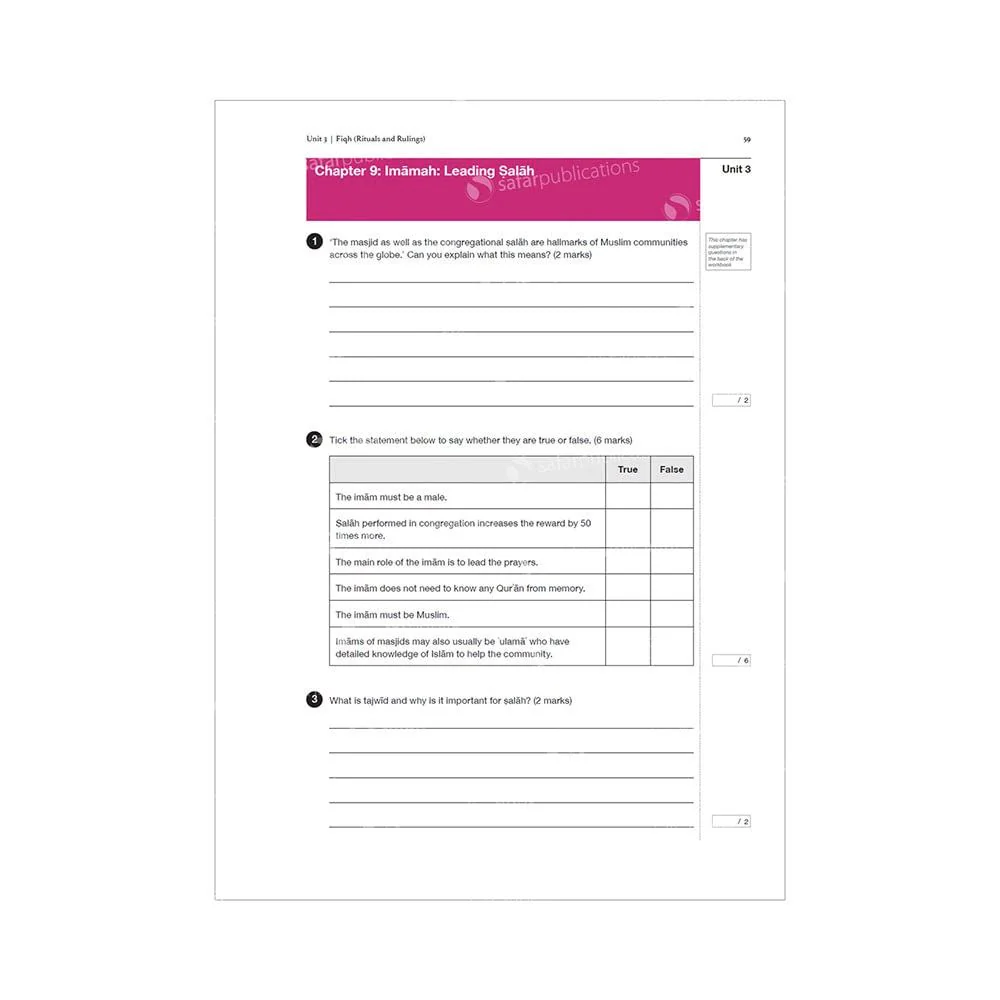 Safar Islamic Studies: Workbook 8 - Image 9