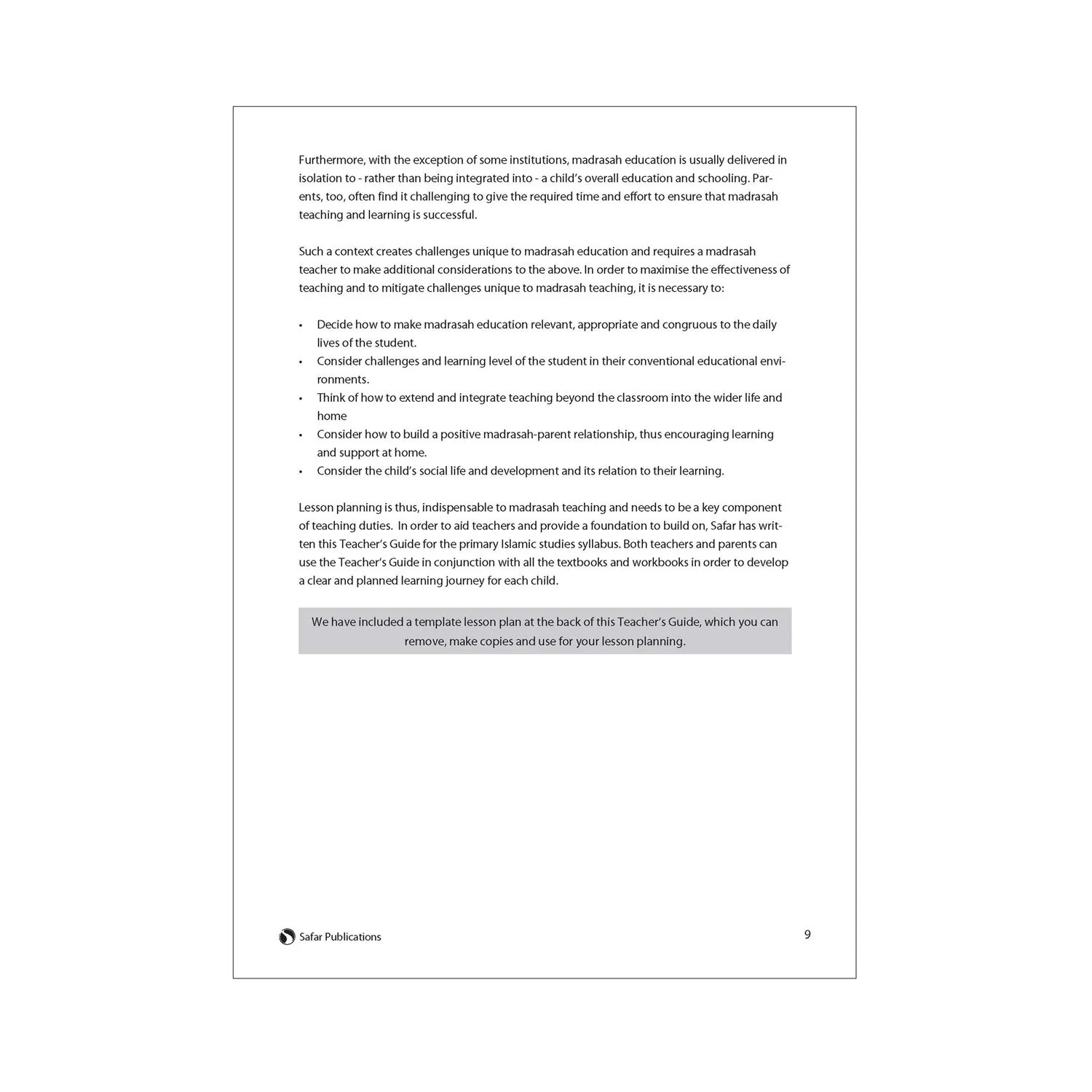 Safar Teacher's Guide for Islamic Studies: Level 3 - Image 5