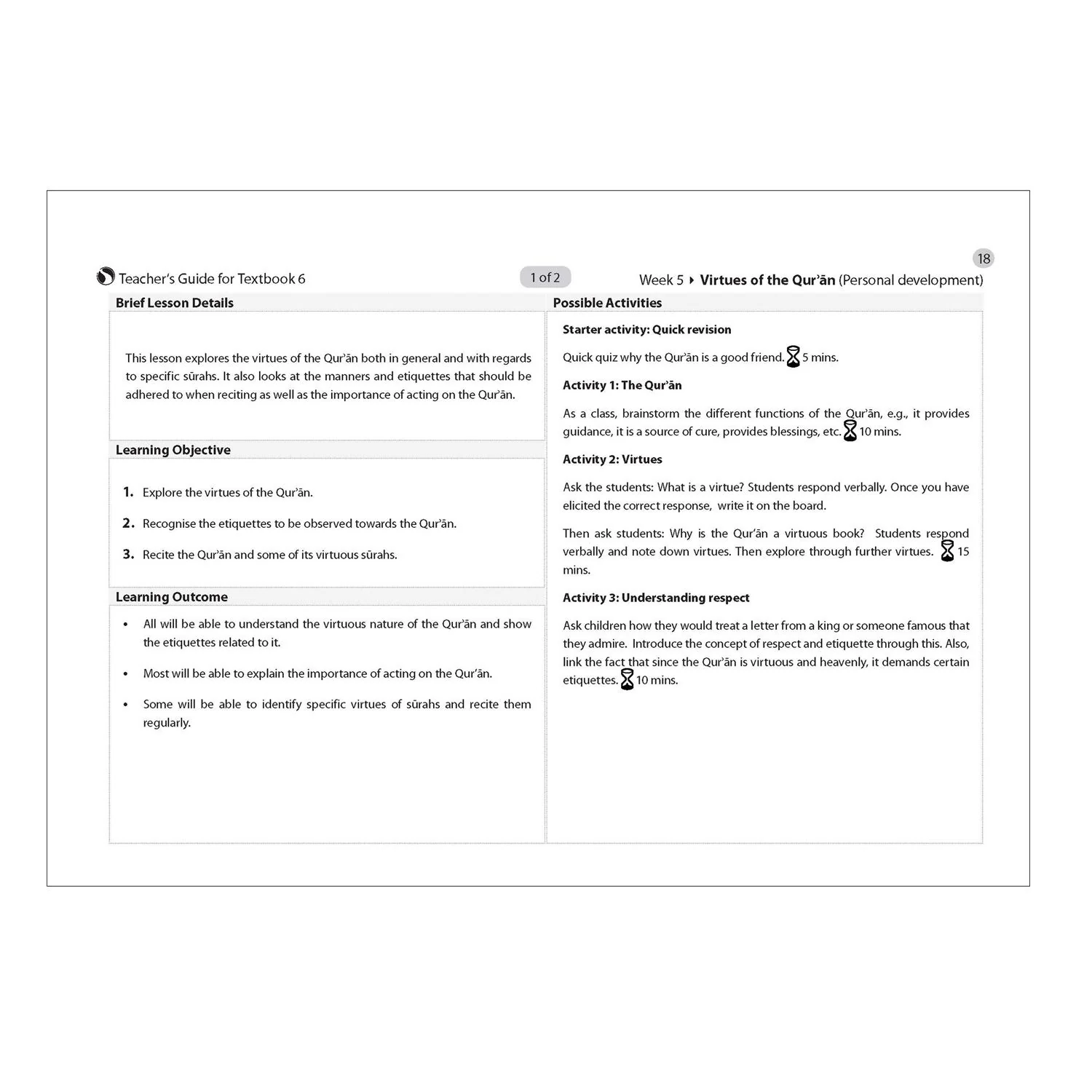 Safar Teacher's Guide for Islamic Studies: Level 6 - Image 10