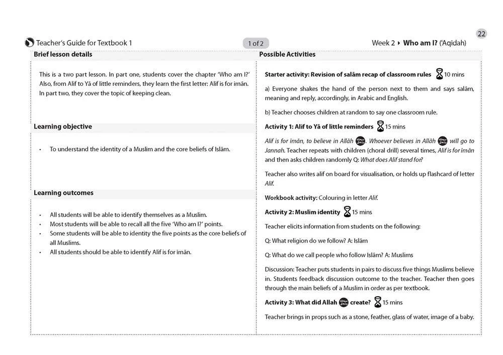 Safar Teacher’s Guide for Islamic Studies – Book 1 - Image 5