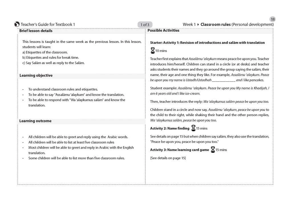 Safar Teacher’s Guide for Islamic Studies – Book 1 - Image 7