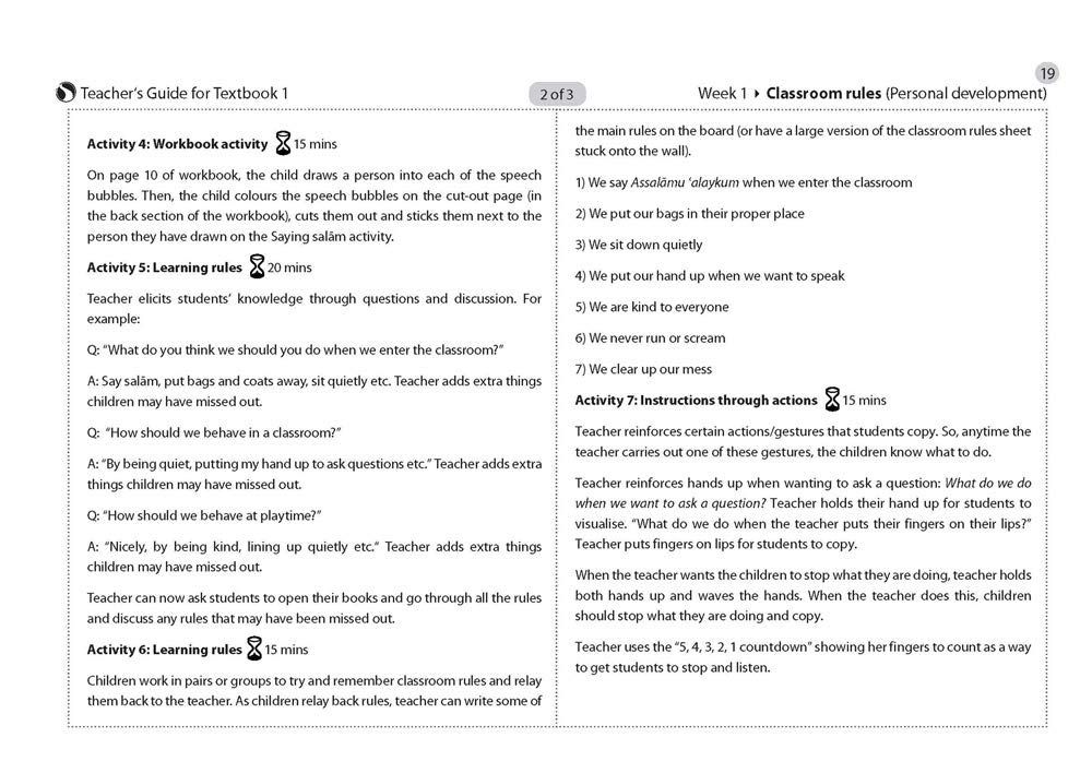 Safar Teacher’s Guide for Islamic Studies – Book 1 - Image 8