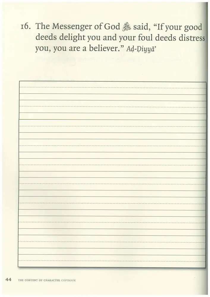 The Content of Character Copybook - Image 4