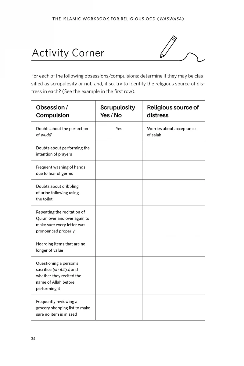 The Islamic Workbook for Religious OCD (Waswasa): A Guide for Overcoming Intrusive Thoughts and Compulsions - Image 4