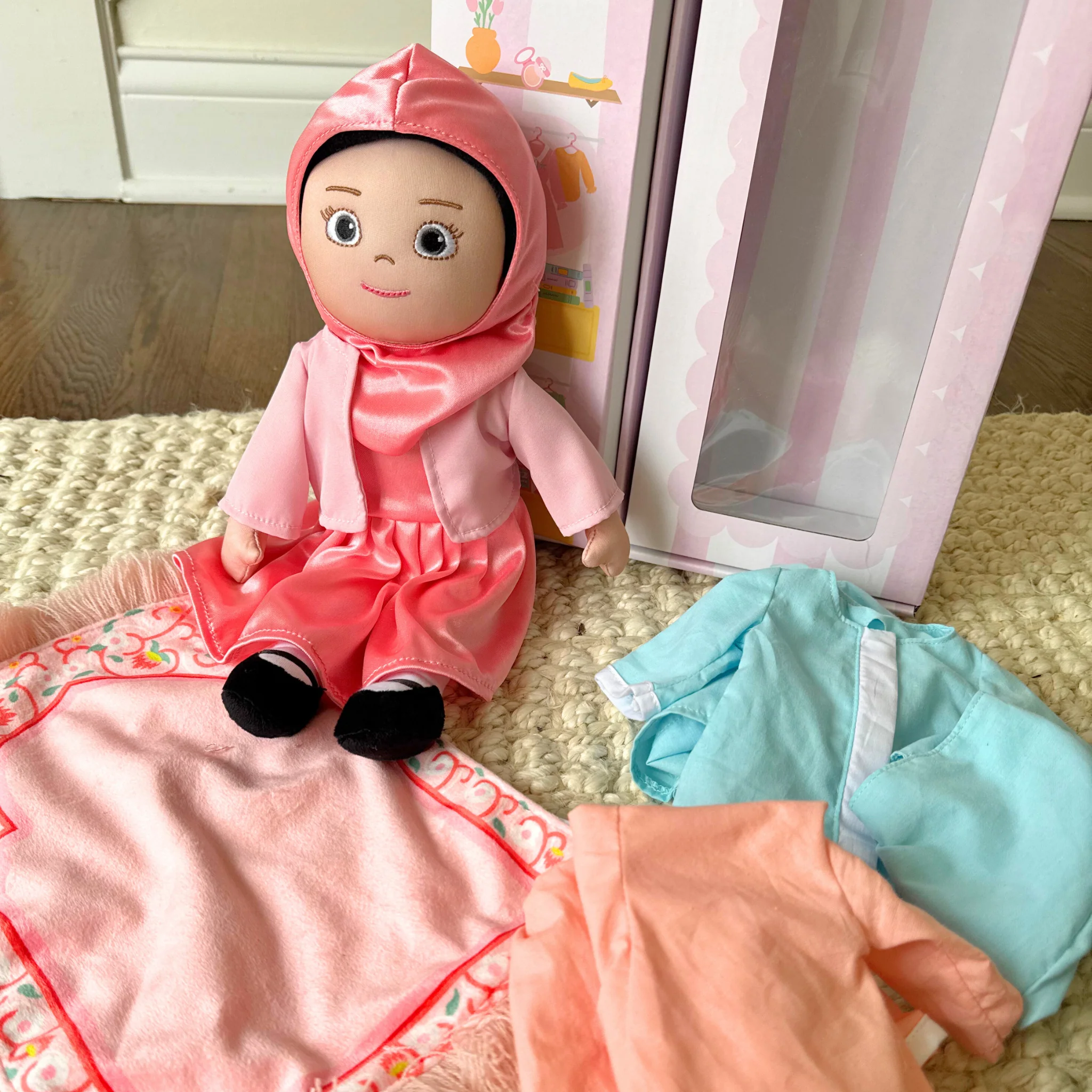 The Lala Doll + 4 Outfits + Prayer Rug | My First Hijabi, Muslim Doll - Image 4