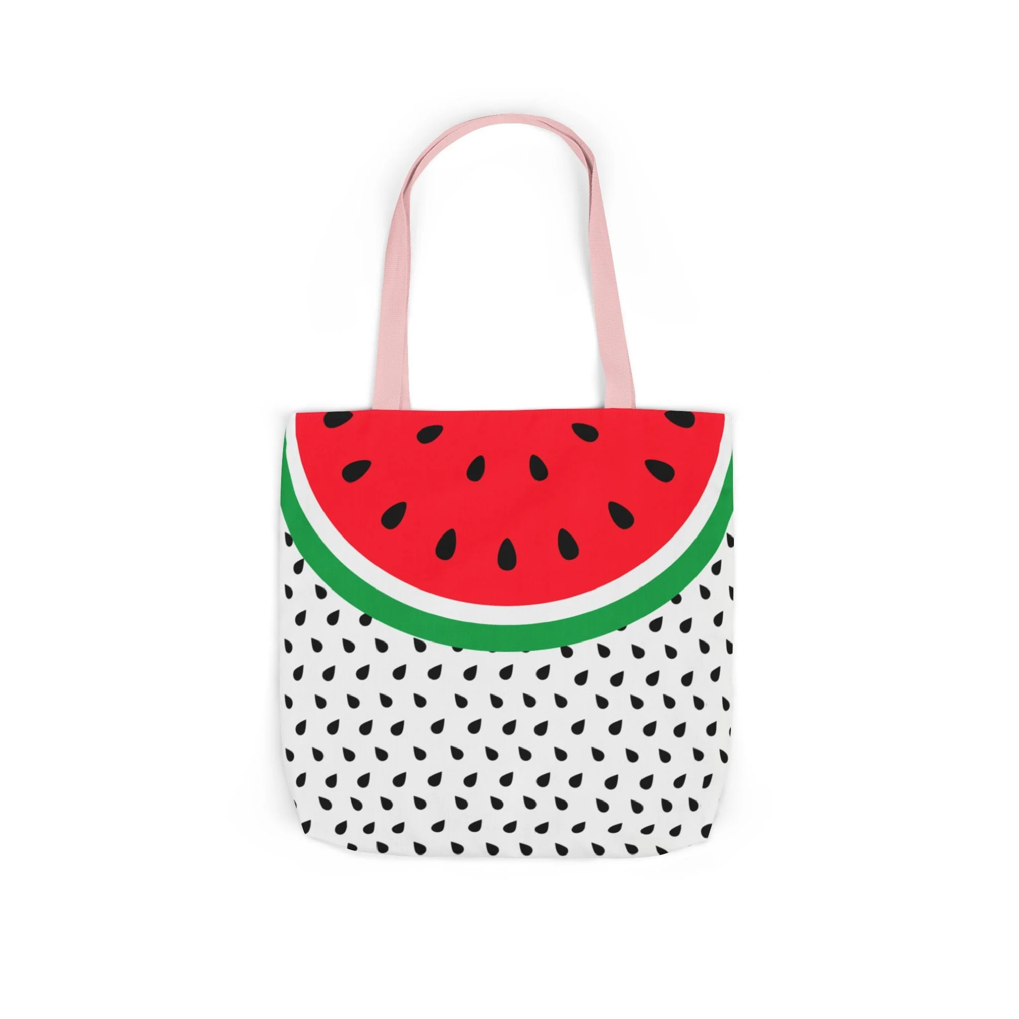 Watermelon Canvas Tote Bag, 2-Color Straps - Image 12