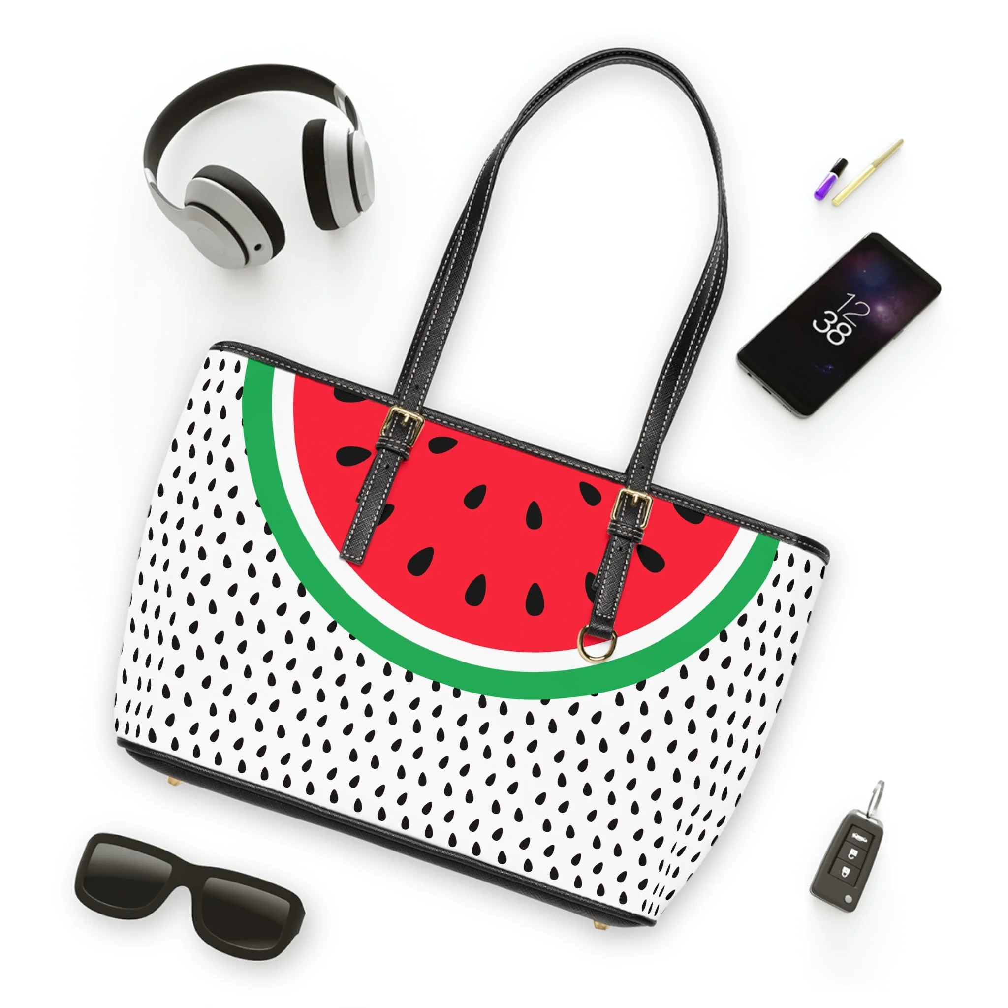 Watermelon Design Leather Shoulder Bag - Image 3