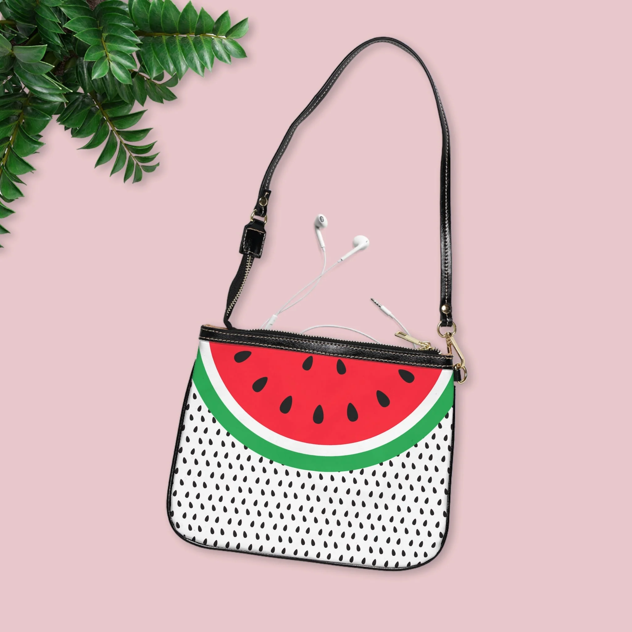 Watermelon Shoulder Bag — Small Leather Crossbody Purse - Image 4