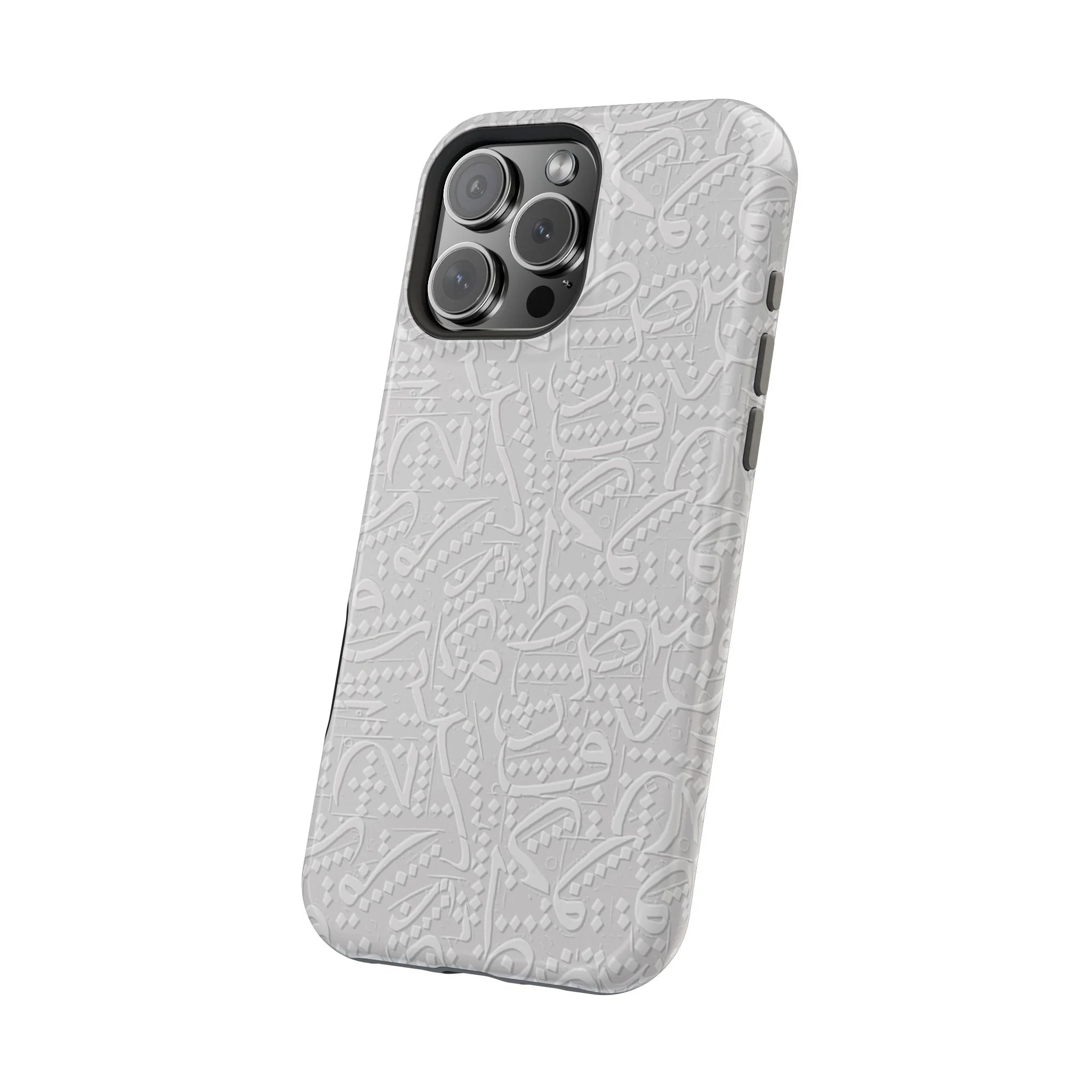 White Arabic calligraphy letters - Iphone Magnetic Tough Case - Image 25