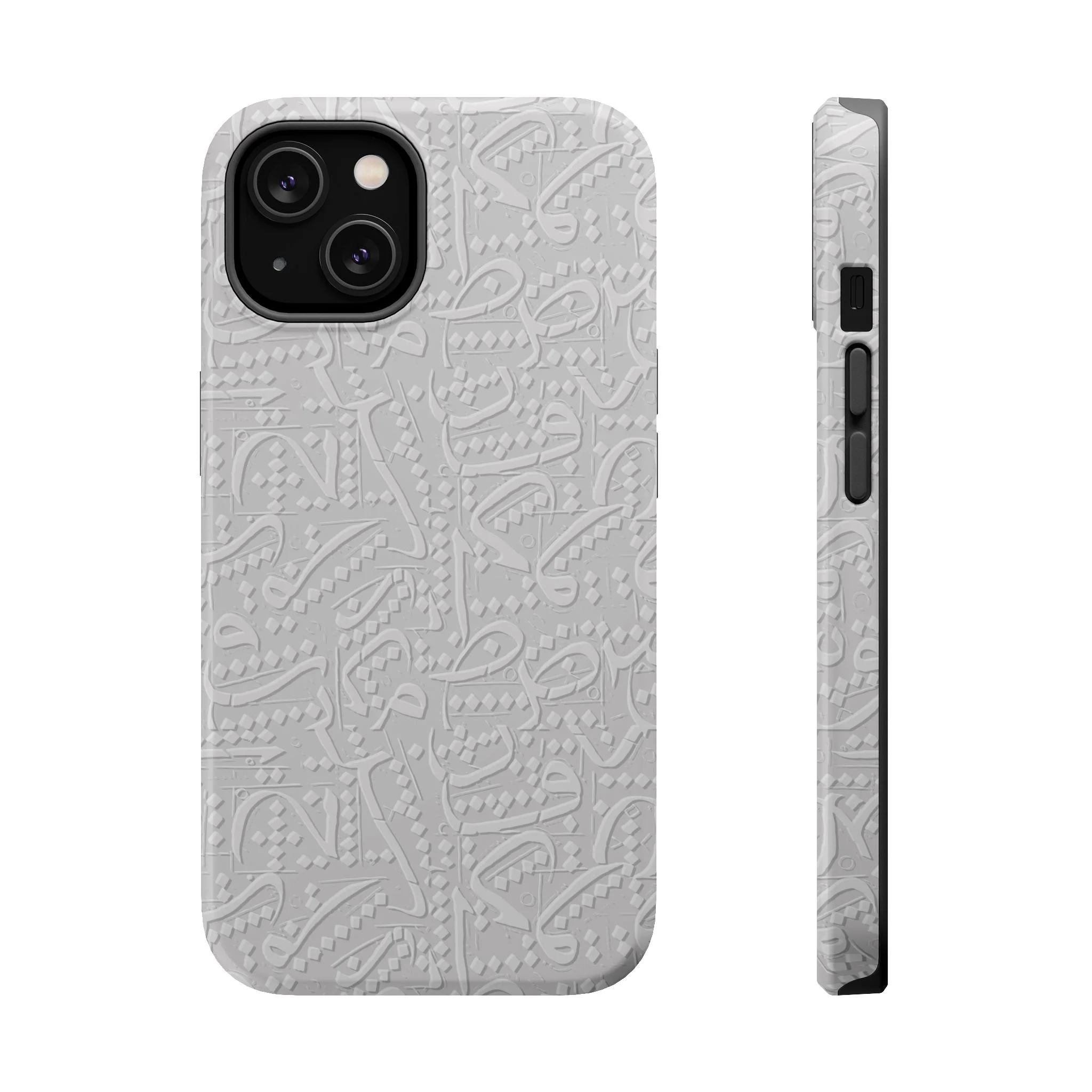 White Arabic calligraphy letters - Iphone Magnetic Tough Case - Image 3