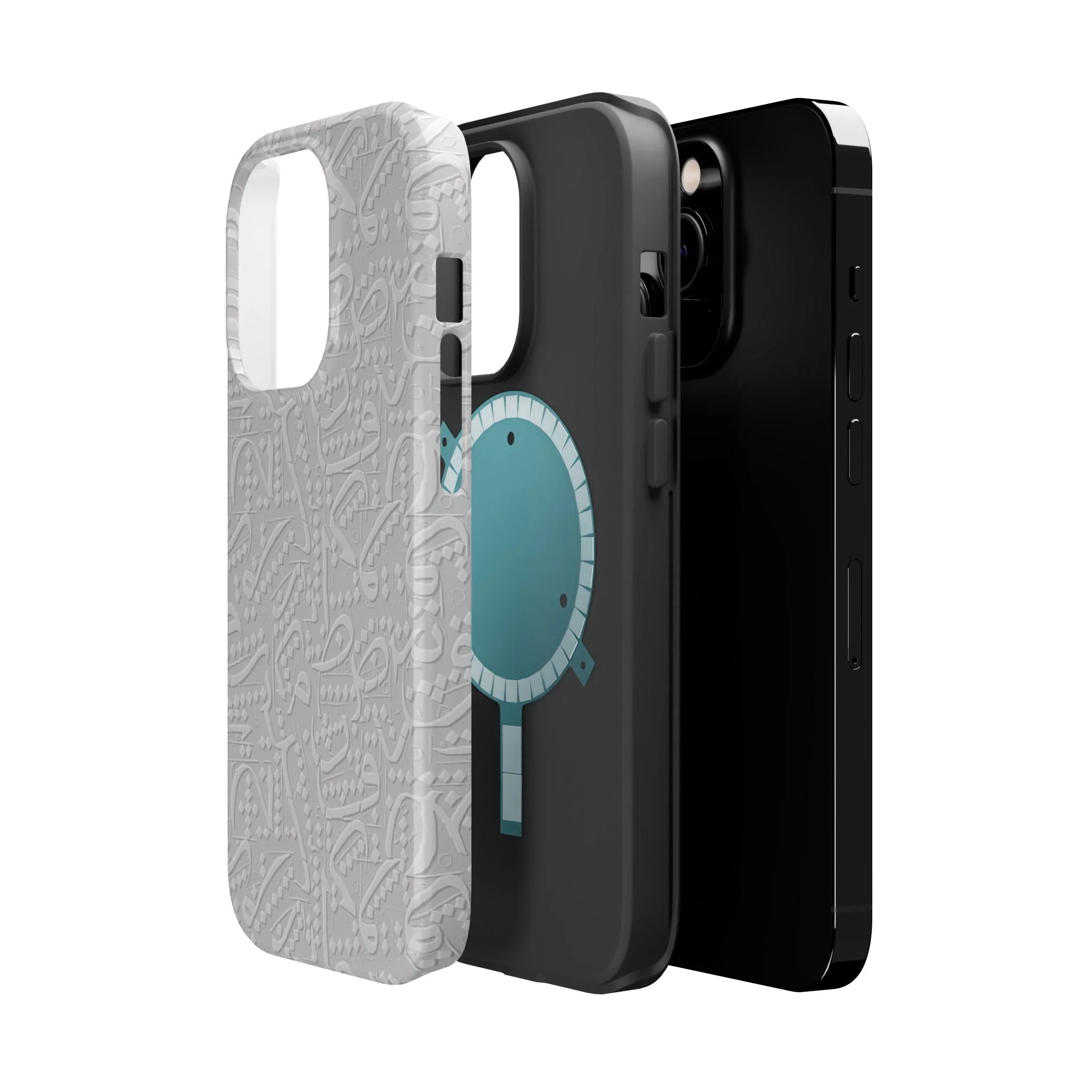 White Arabic calligraphy letters - Iphone Magnetic Tough Case - Image 31