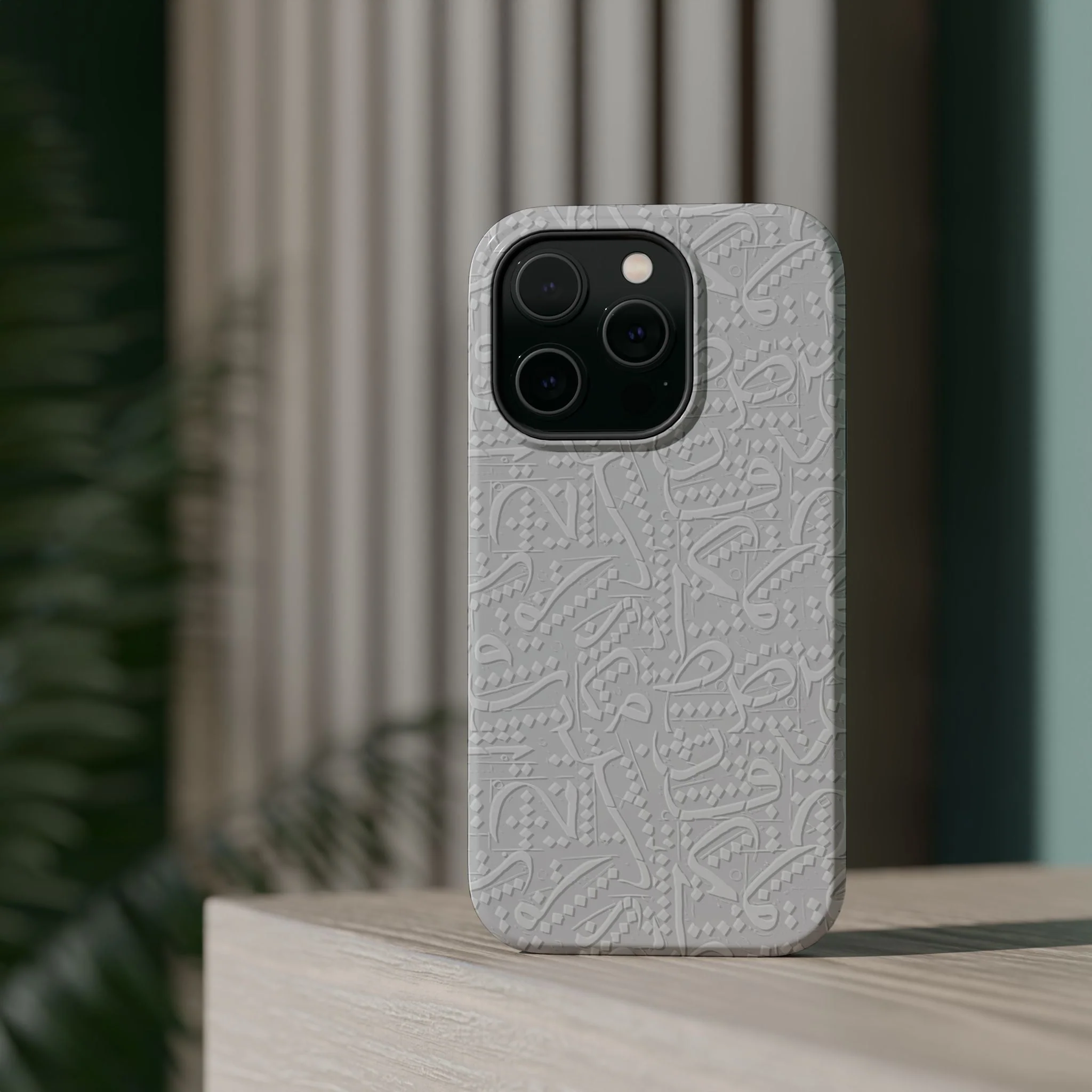 White Arabic calligraphy letters - Iphone Magnetic Tough Case - Image 33