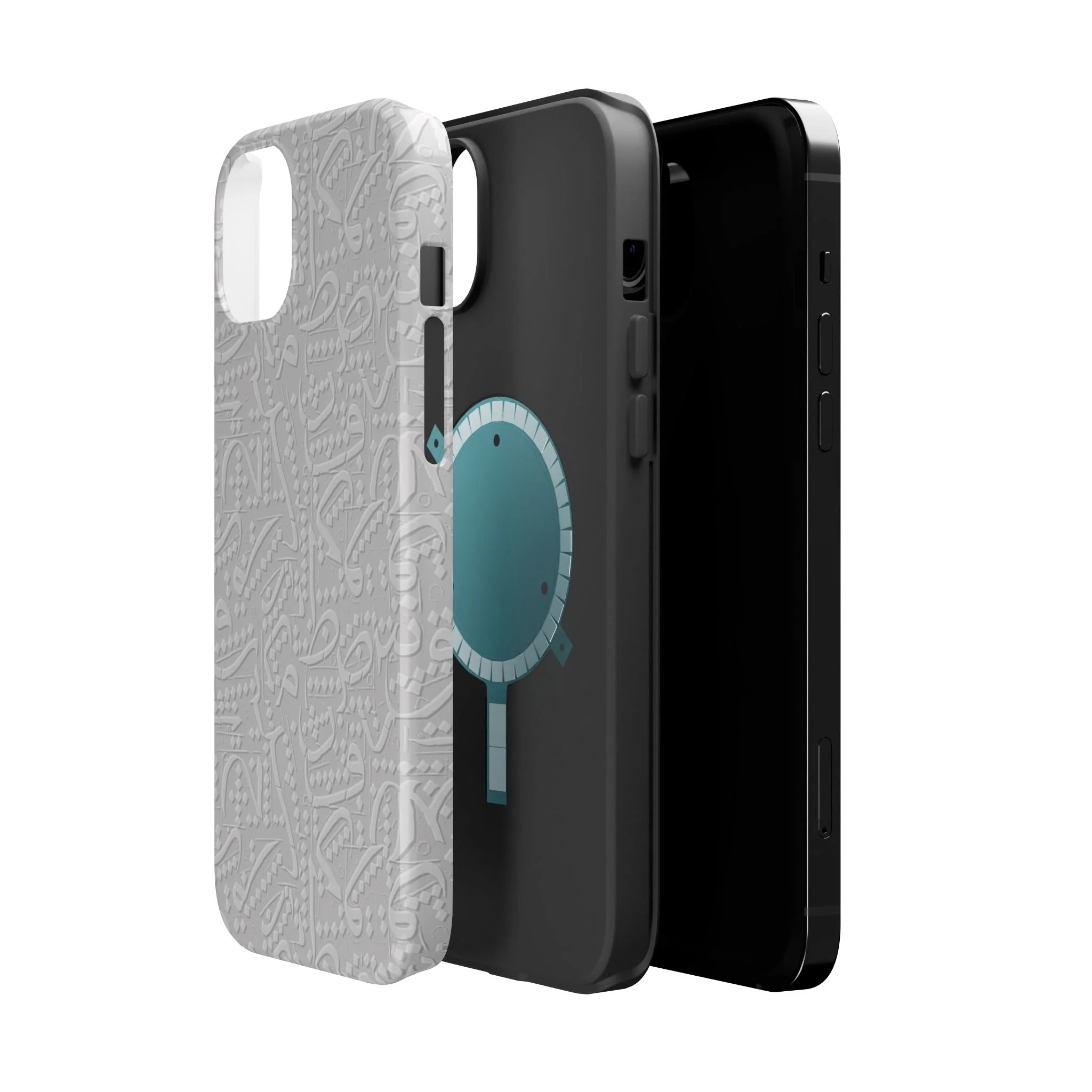 White Arabic calligraphy letters - Iphone Magnetic Tough Case - Image 34
