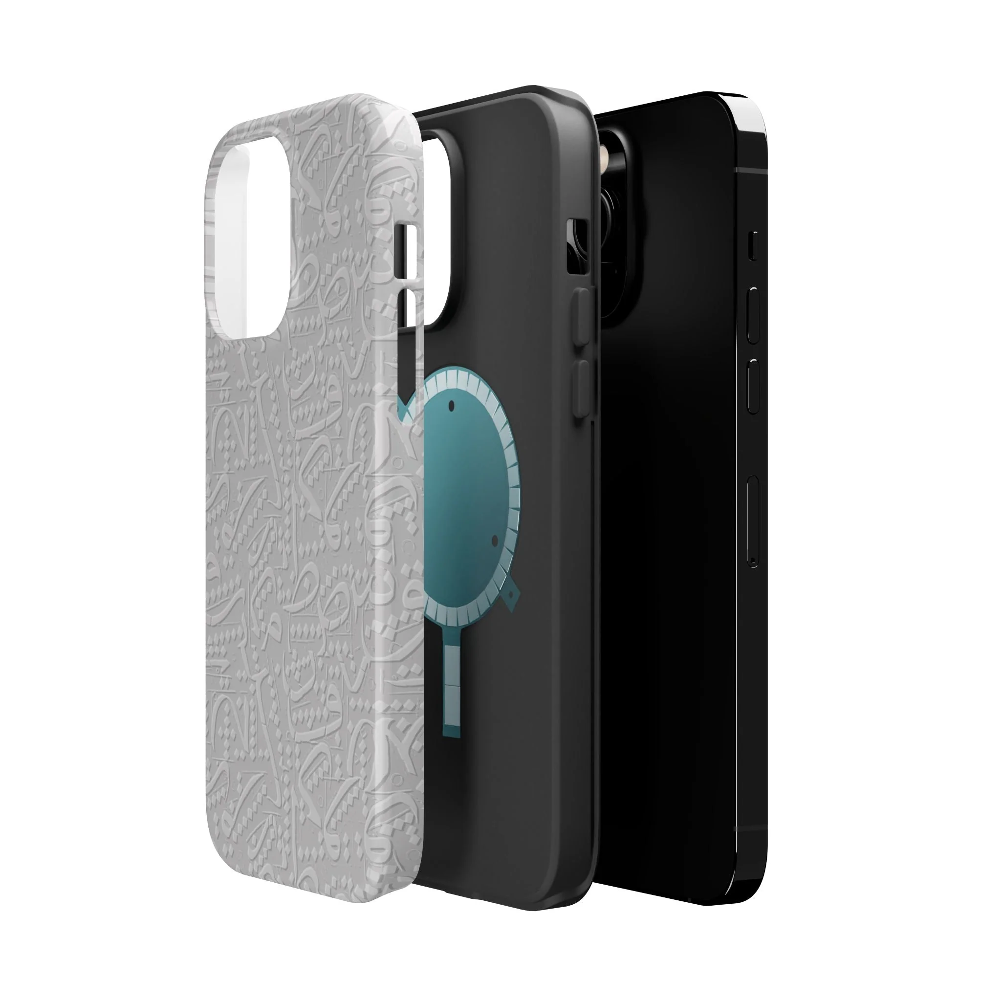 White Arabic calligraphy letters - Iphone Magnetic Tough Case - Image 37