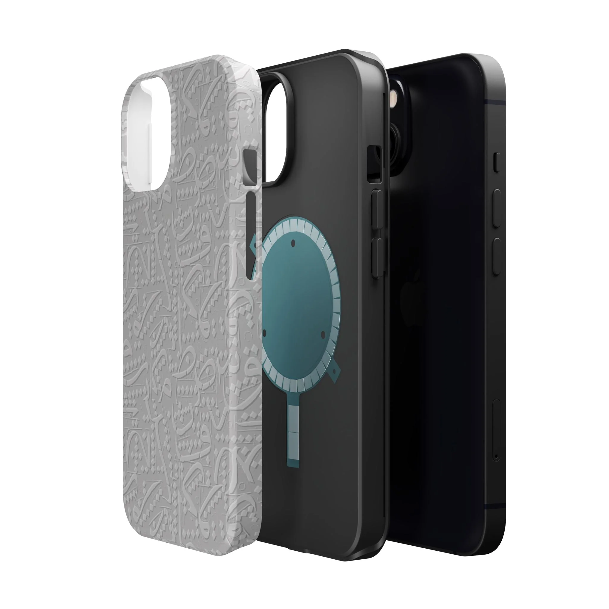 White Arabic calligraphy letters - Iphone Magnetic Tough Case - Image 40