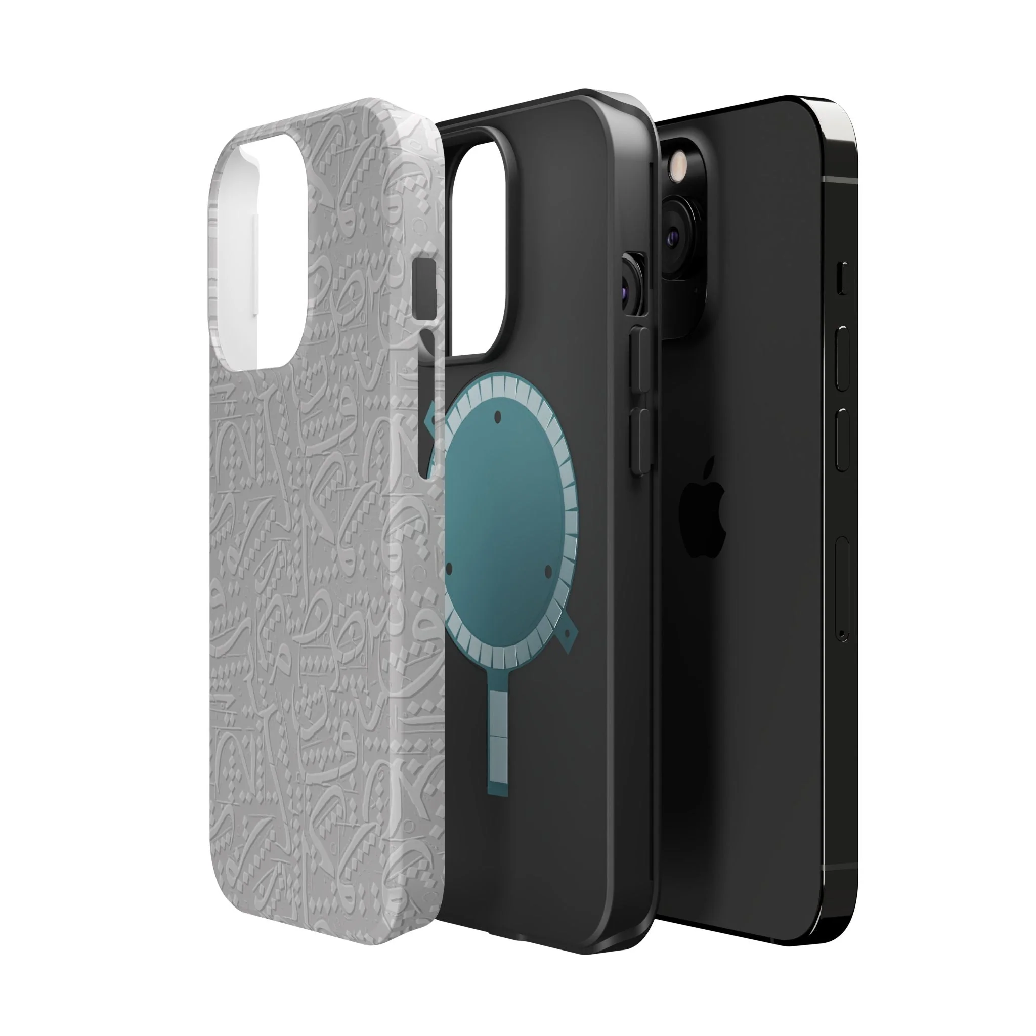 White Arabic calligraphy letters - Iphone Magnetic Tough Case - Image 46