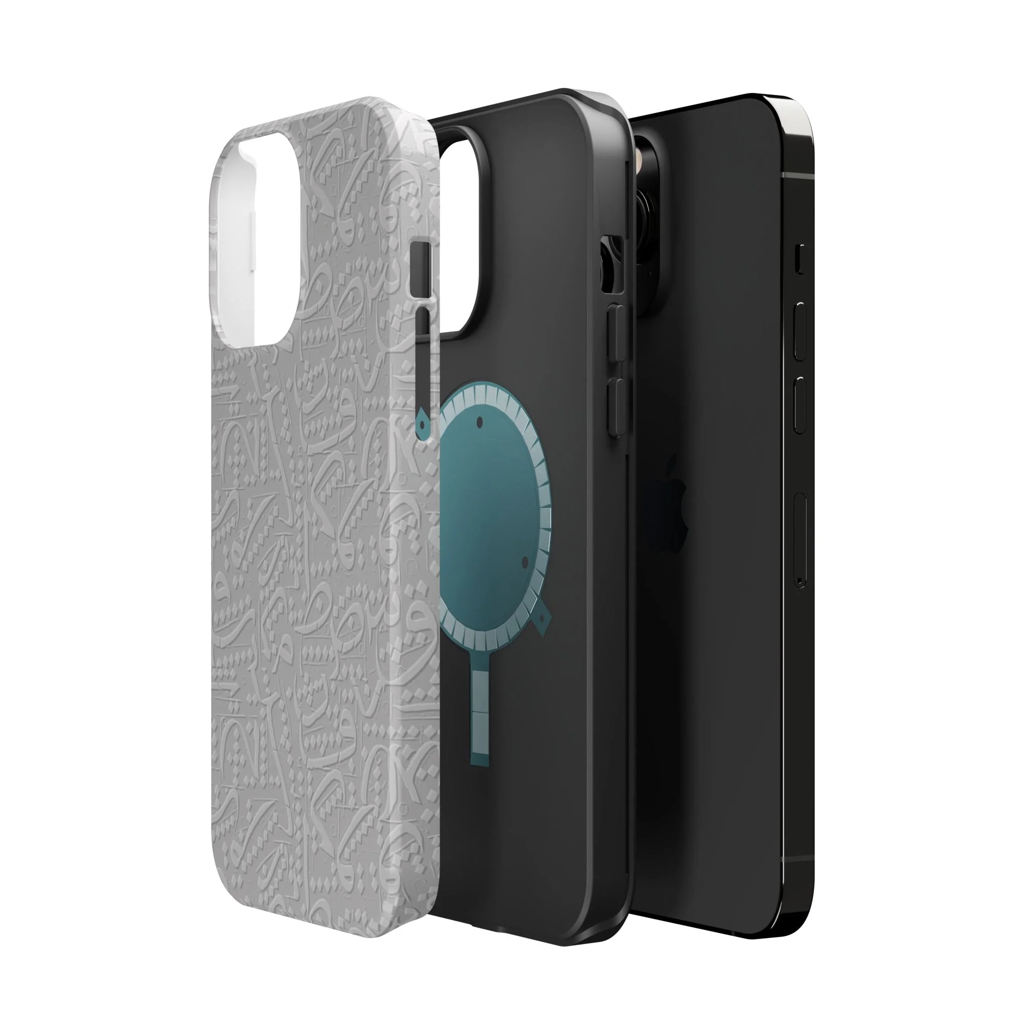 White Arabic calligraphy letters - Iphone Magnetic Tough Case - Image 49
