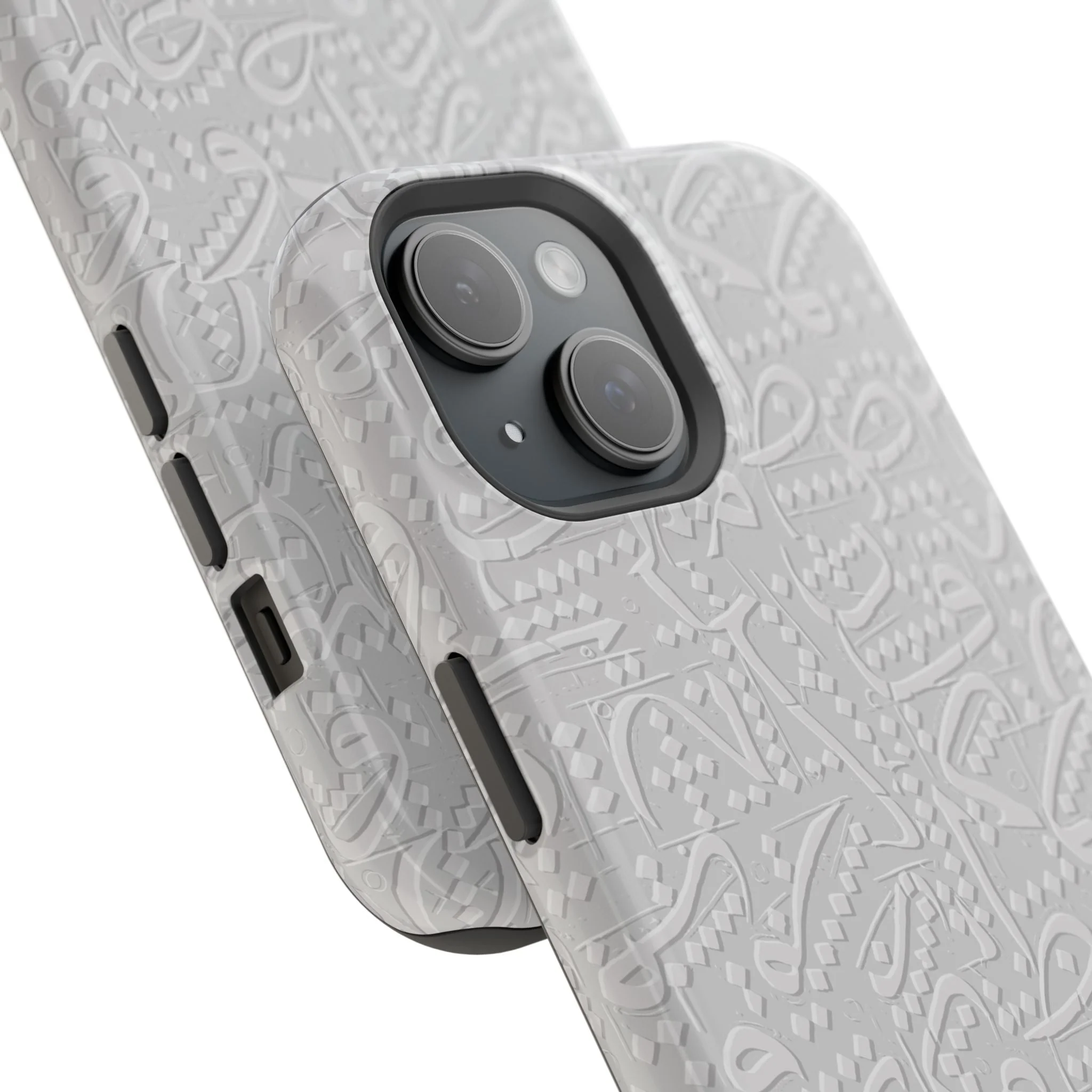 White Arabic calligraphy letters - Iphone Magnetic Tough Case - Image 52