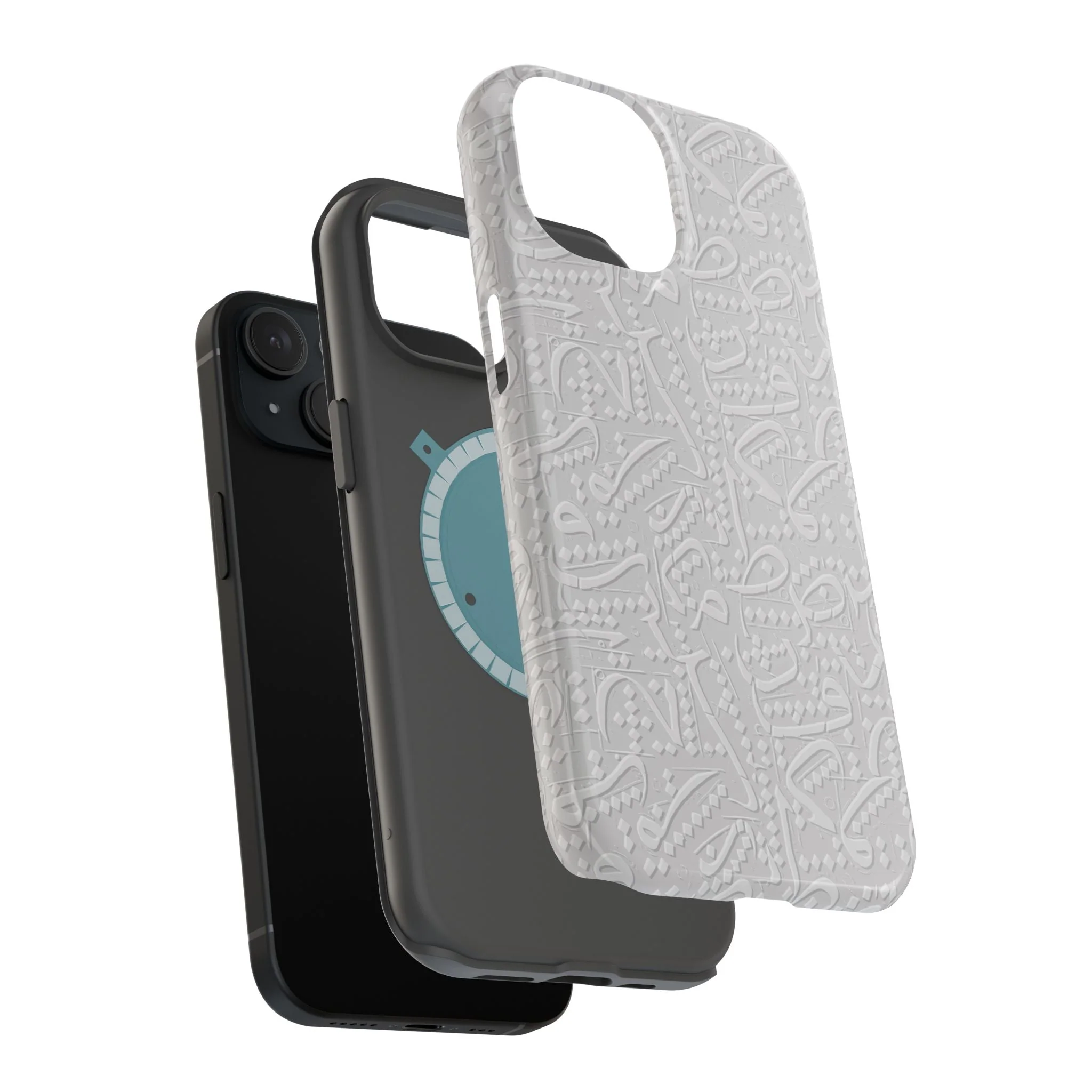 White Arabic calligraphy letters - Iphone Magnetic Tough Case - Image 54