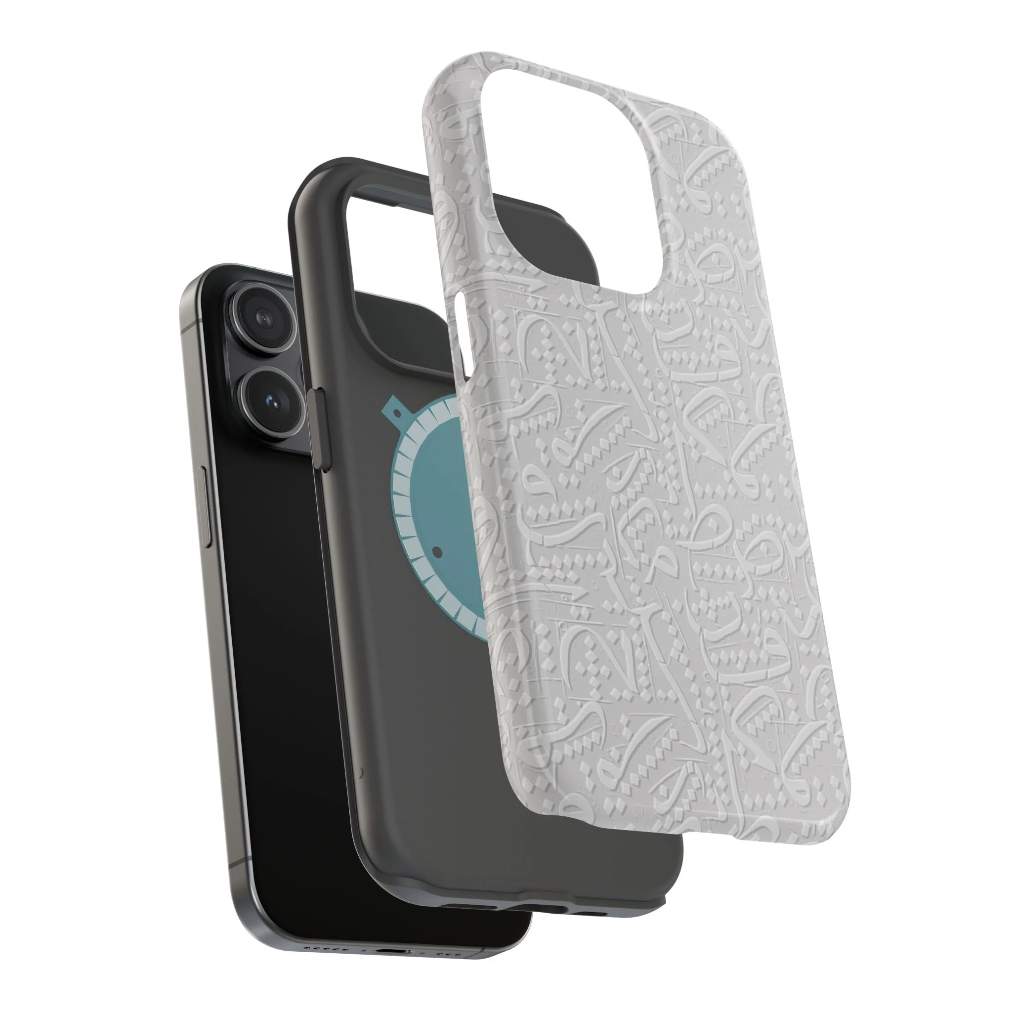 White Arabic calligraphy letters - Iphone Magnetic Tough Case - Image 57