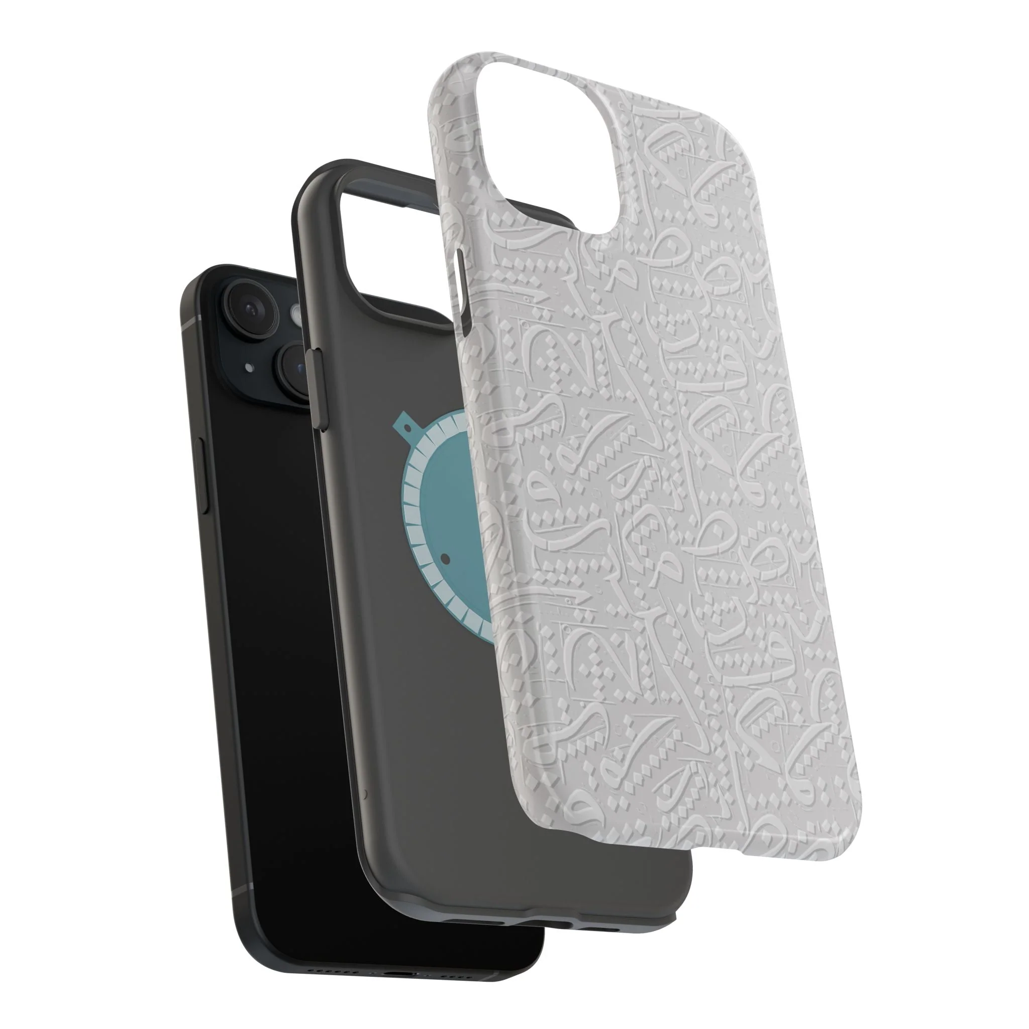 White Arabic calligraphy letters - Iphone Magnetic Tough Case - Image 60