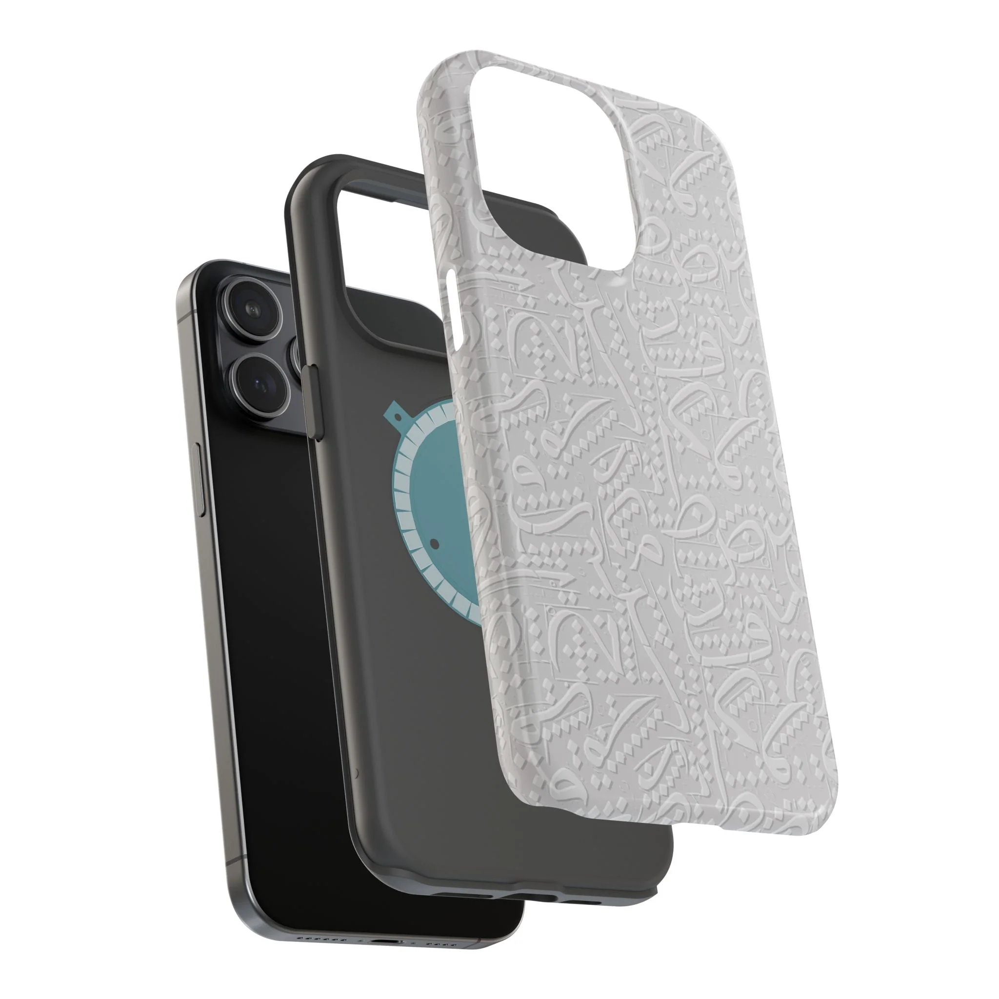 White Arabic calligraphy letters - Iphone Magnetic Tough Case - Image 63