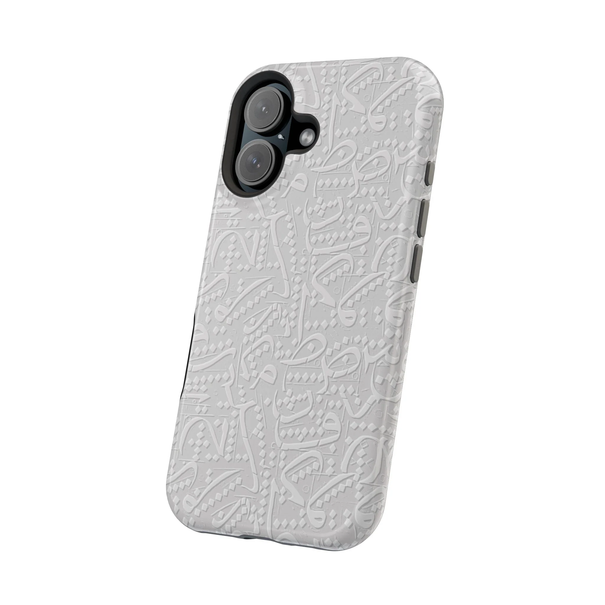 White Arabic calligraphy letters - Iphone Magnetic Tough Case - Image 64